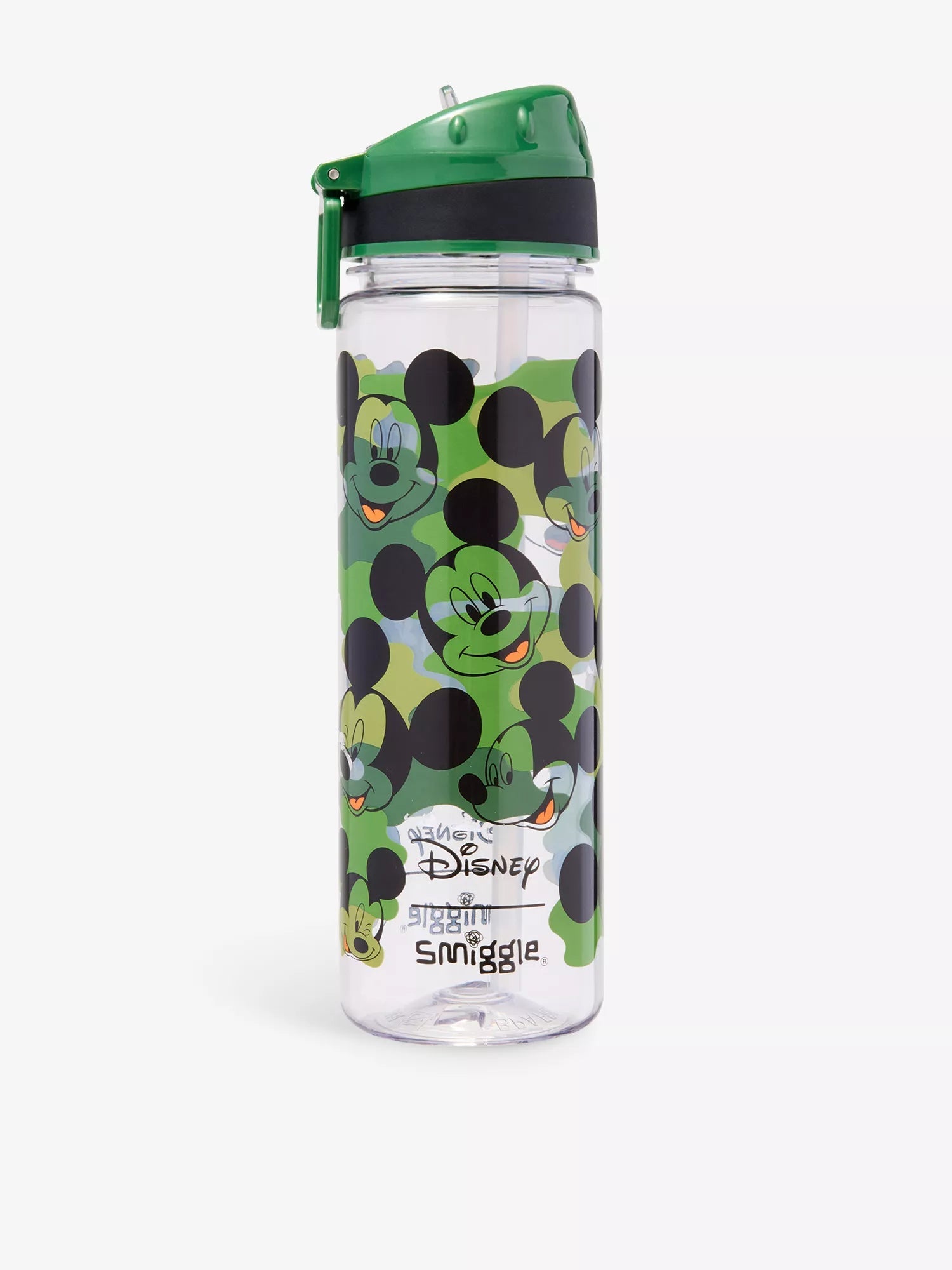 Smiggle - Disney Mickey Garrafa de 650ML com Canudo e Sem BPA