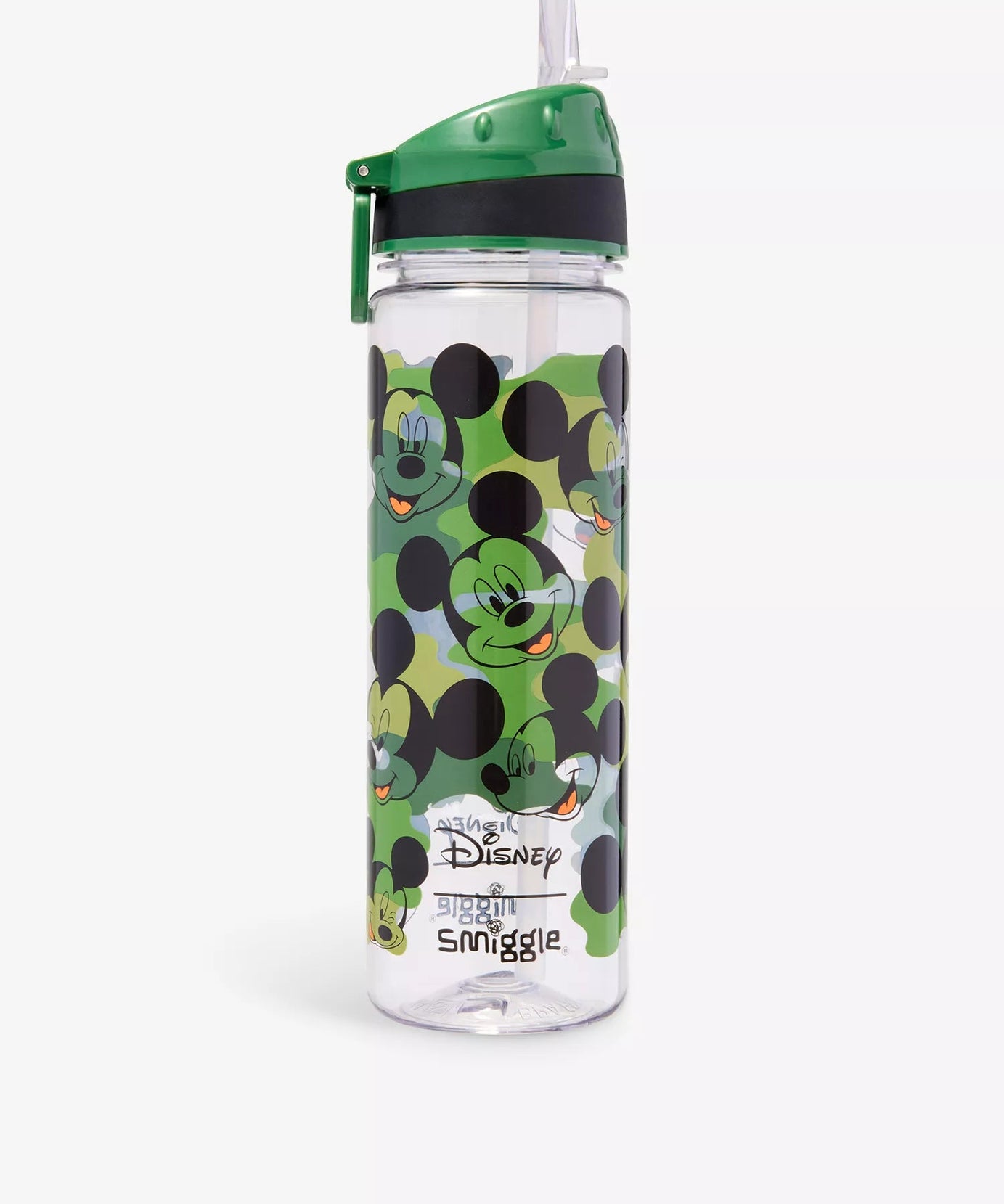 Smiggle - Disney Mickey Botella de agua sin BPA de 650ML con pajilla