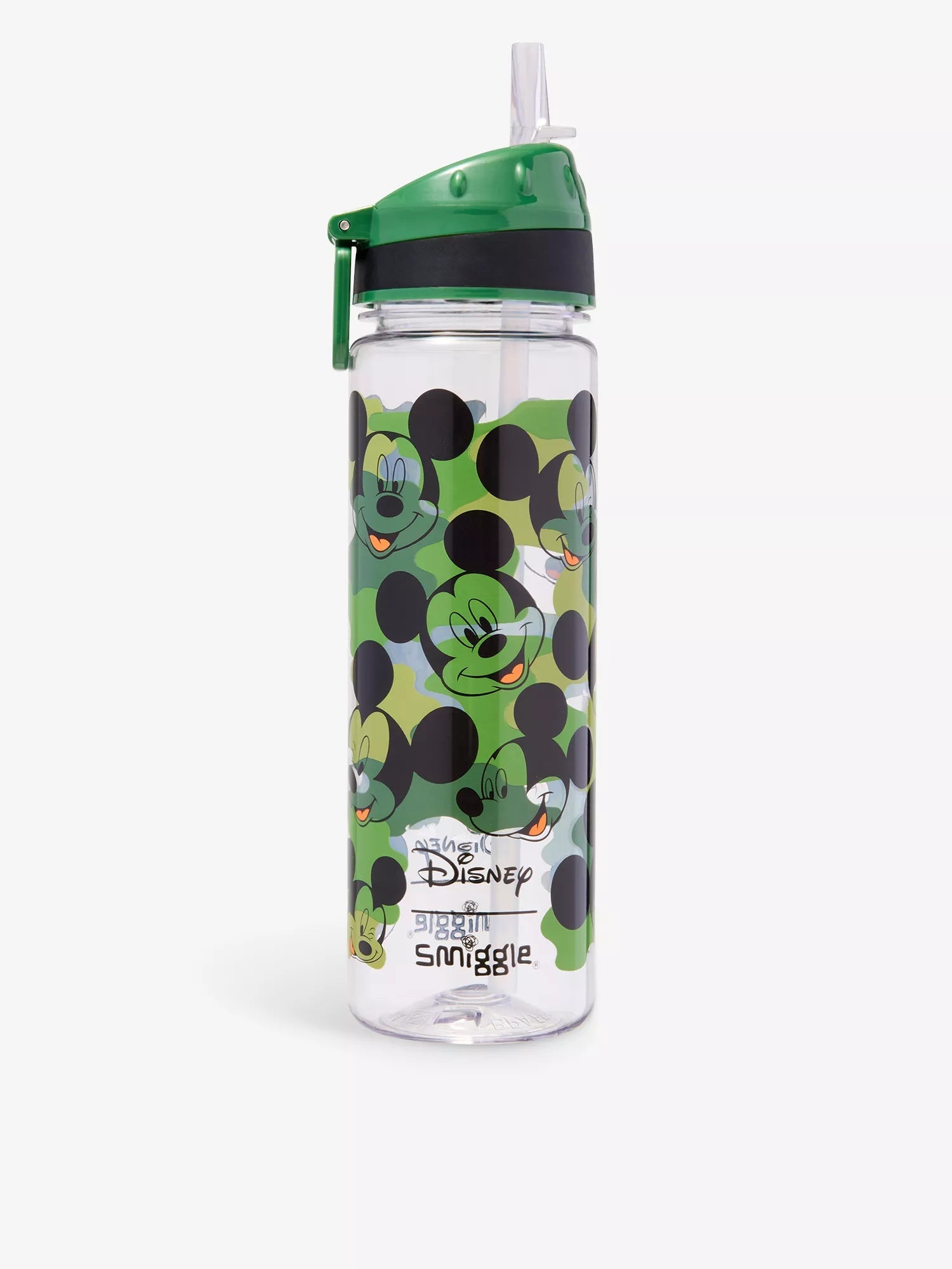 Smiggle - Disney Mickey Botella de agua sin BPA de 650ML con pajilla