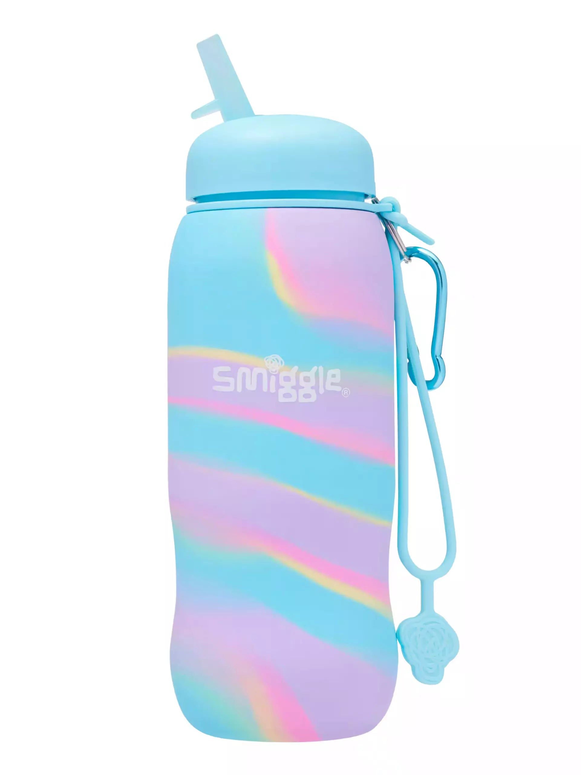 Smiggle – Freestyle Katlanabilir Pipetli 630ML Suluk - Dinossi
