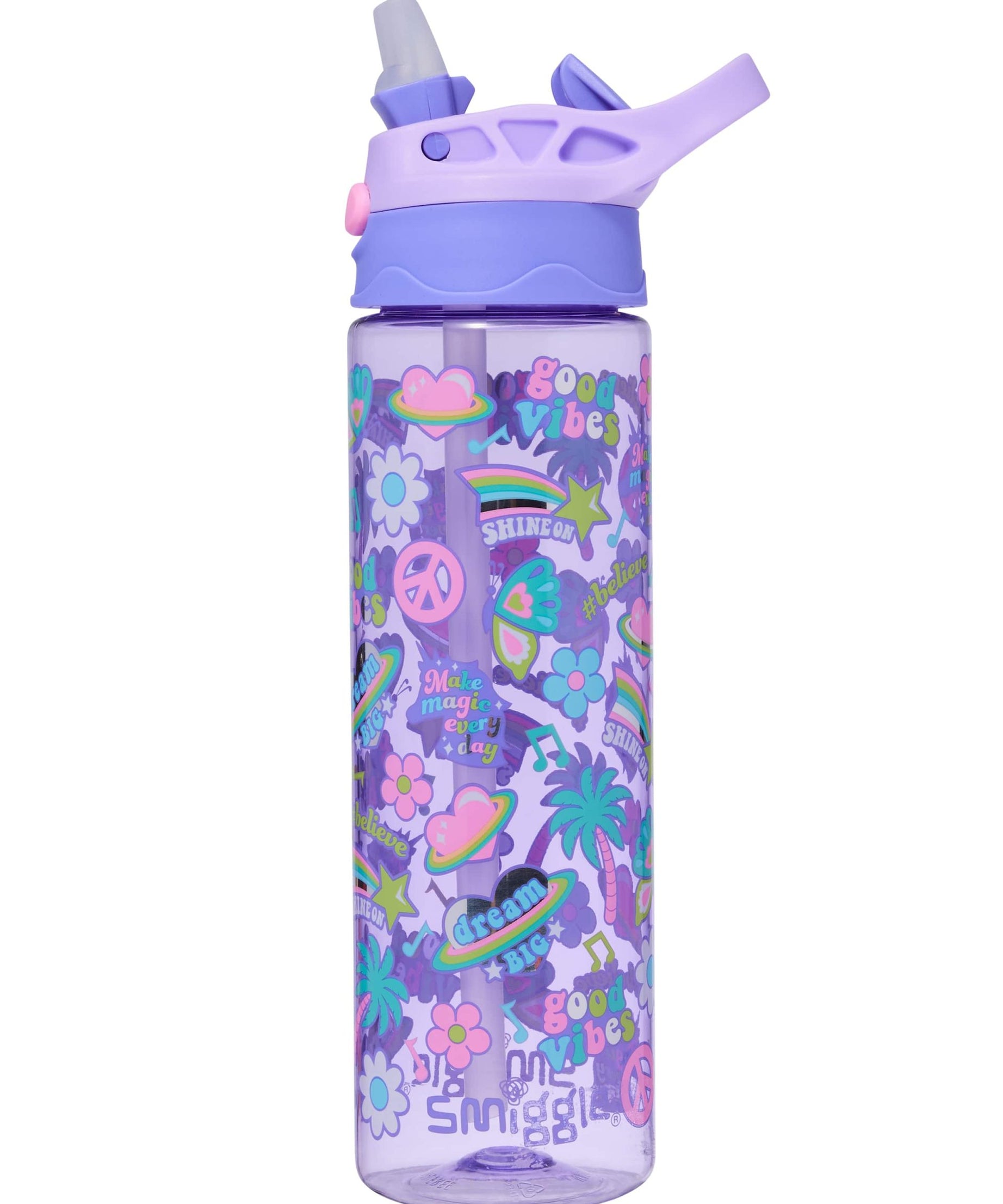 Smiggle - All Stars 650ML Otomatik Ağızlıklı BPAsız Suluk