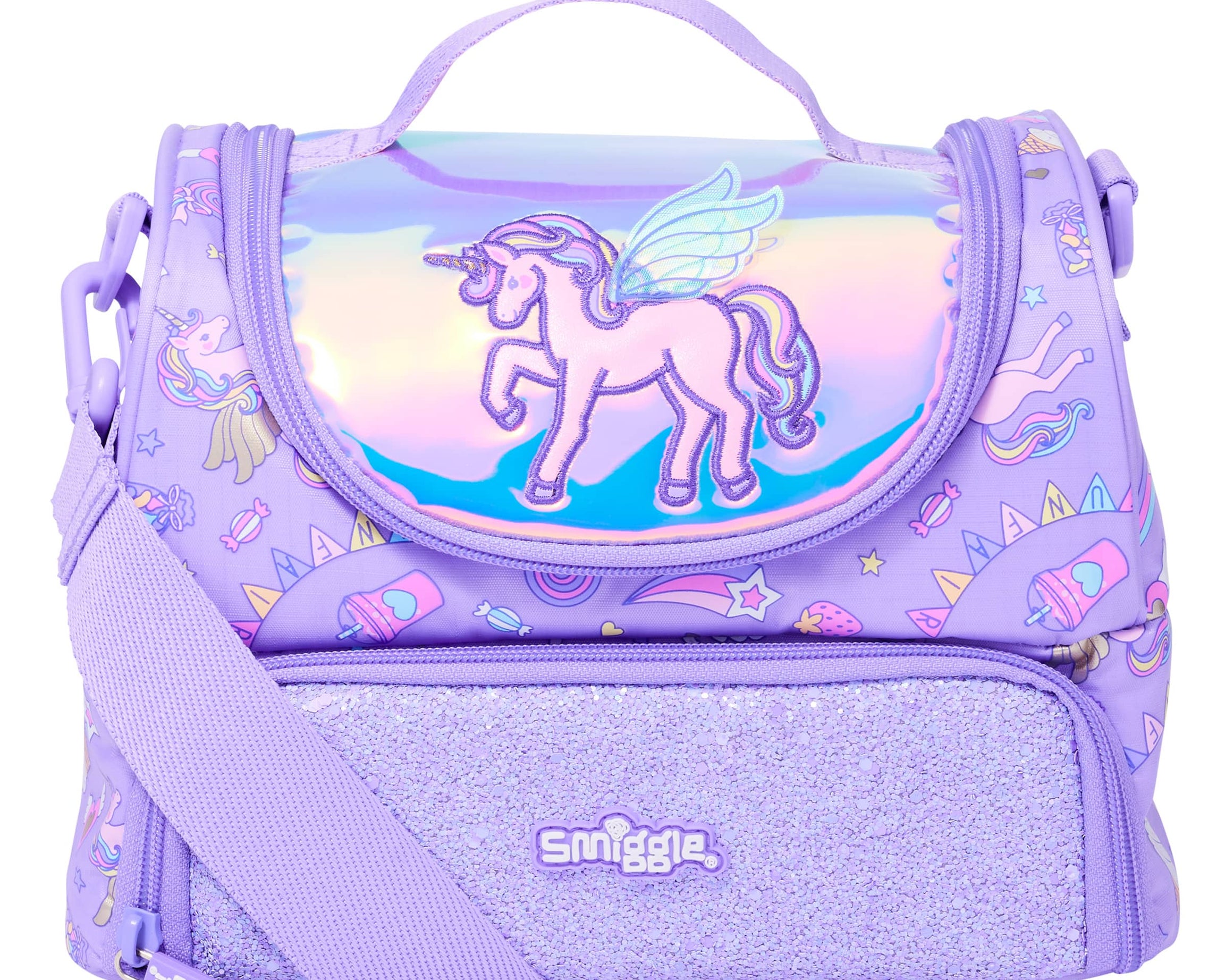 Smiggle - Borsa per il pranzo a due piani Fun Fair