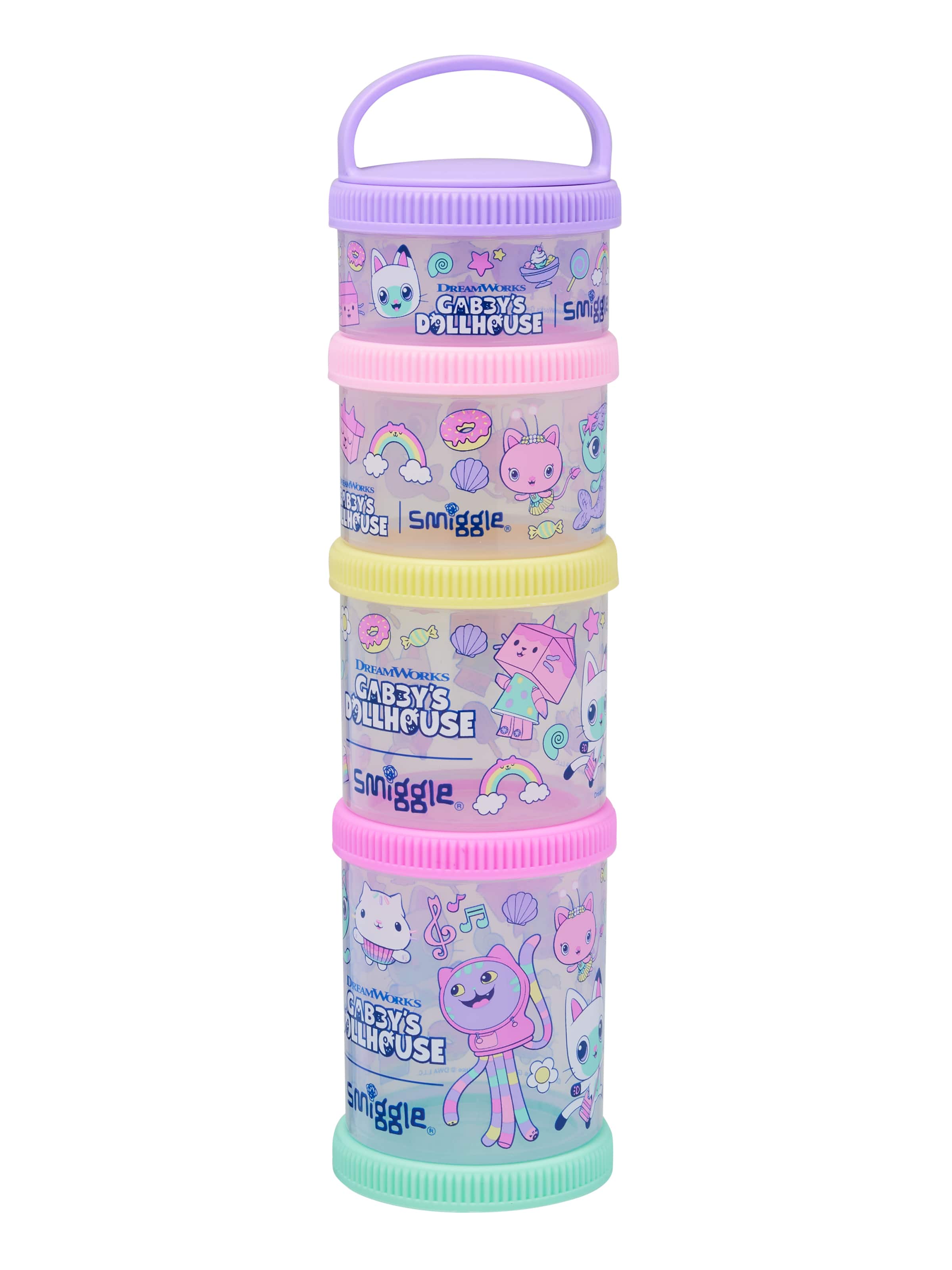 Smiggle - Gabbys Dollhouse 4 pièces de récipients à collation