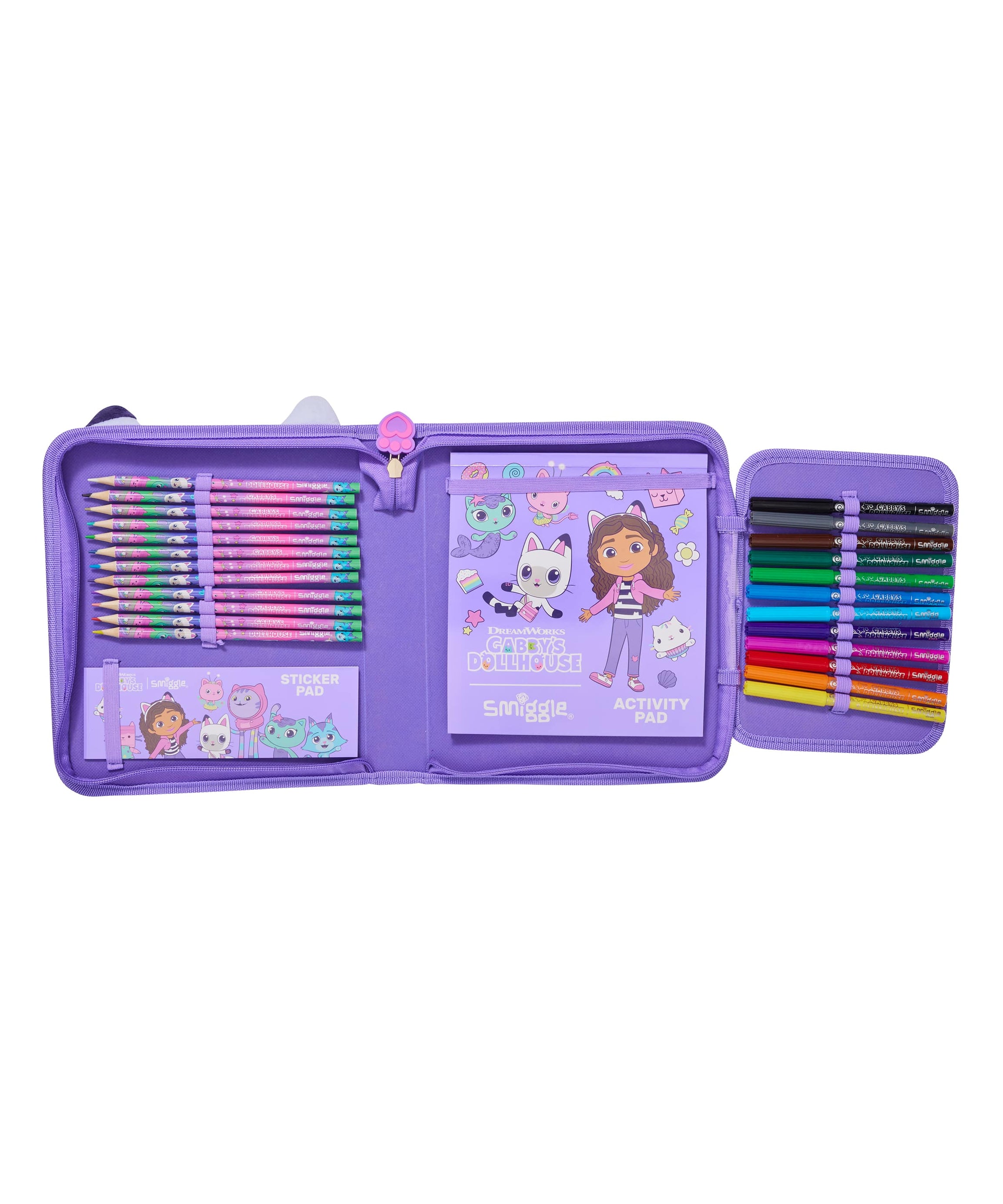 Smiggle - Trousse à crayons et ensemble de papeterie Gabbys Dollhouse