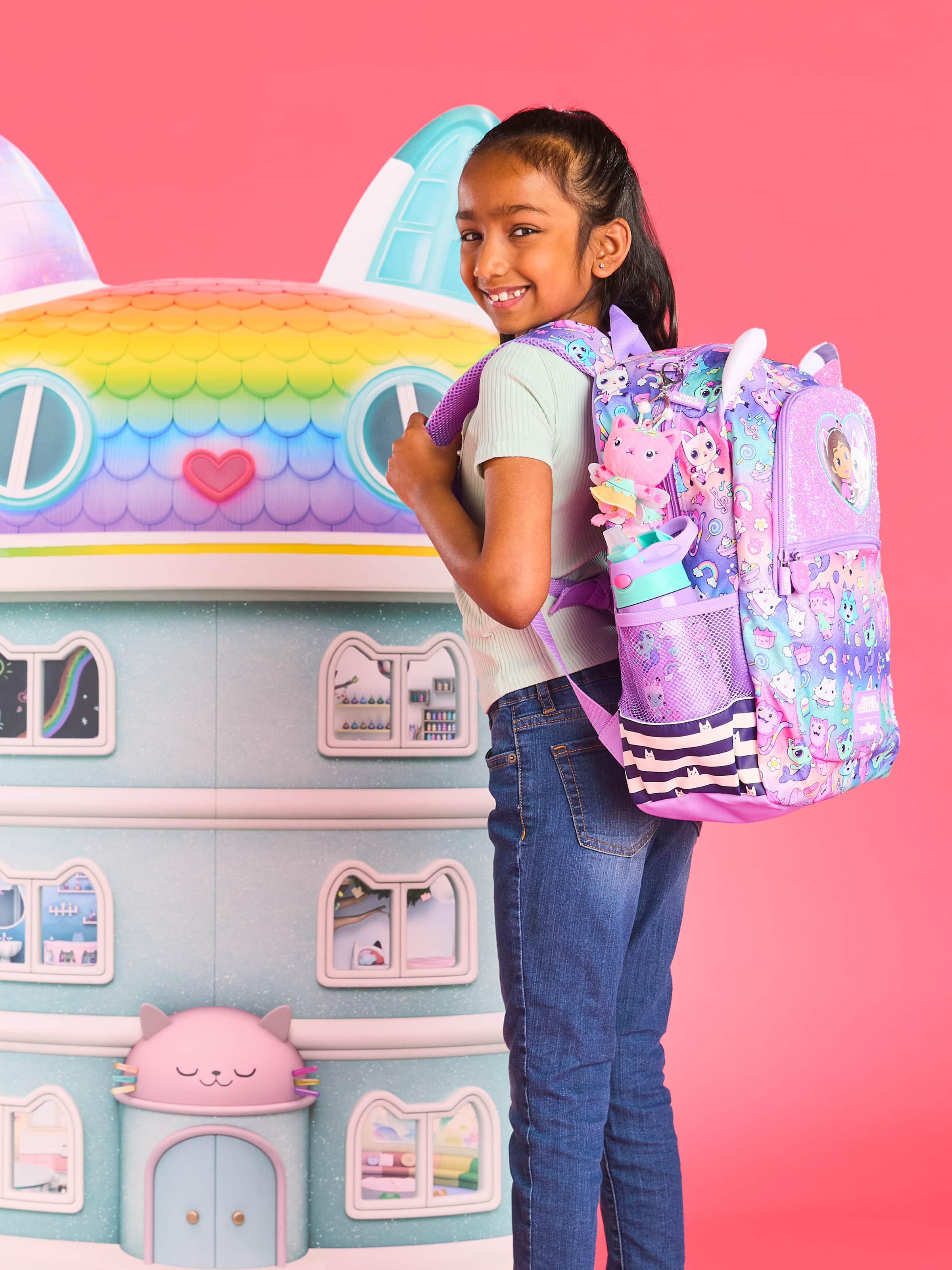Smiggle - Gabbys Dollhouse Klasik Okul Sırt Çantası - Dinossi