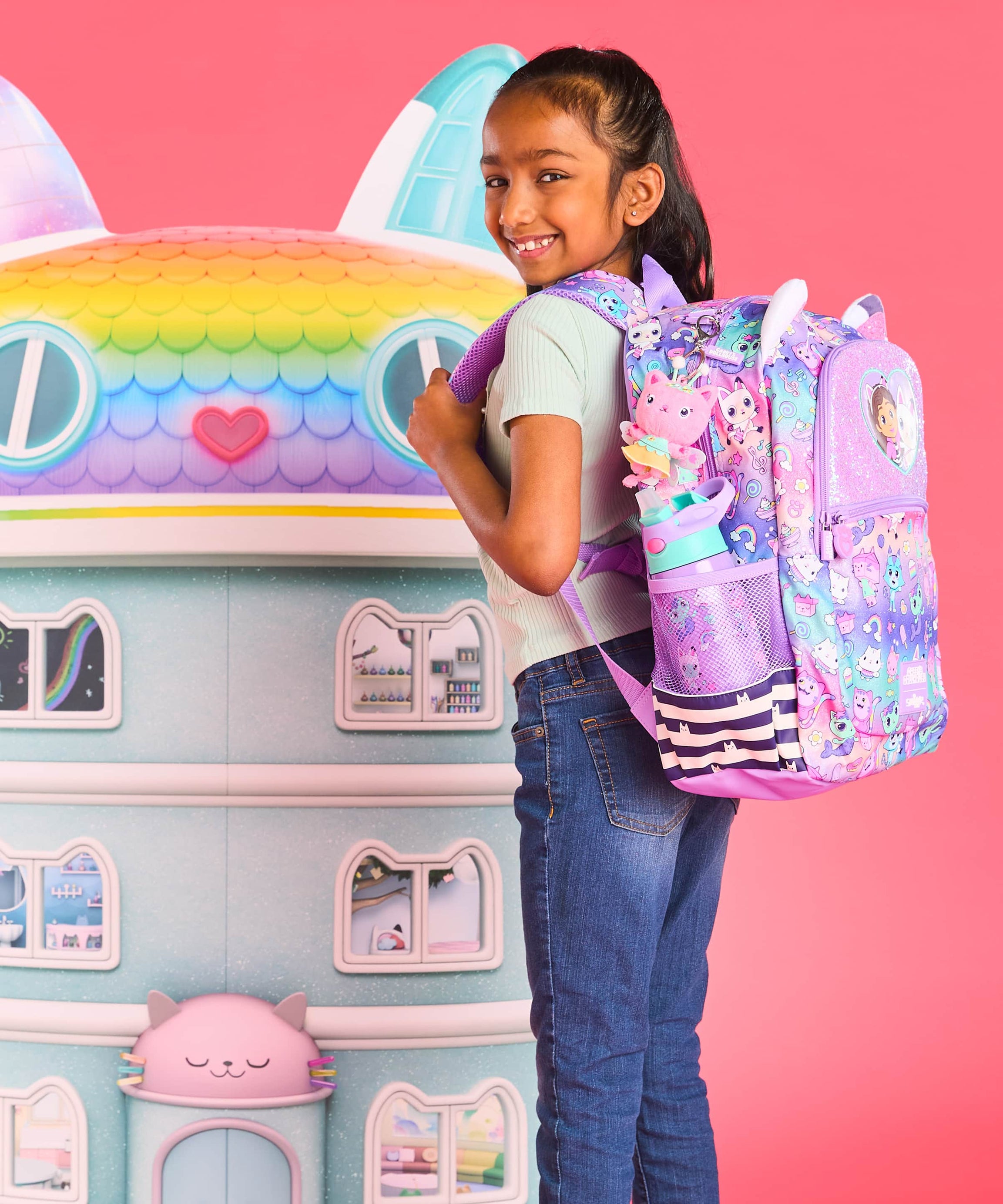 Smiggle - Gabbys Dollhouse Klasik Okul Sırt Çantası - Dinossi