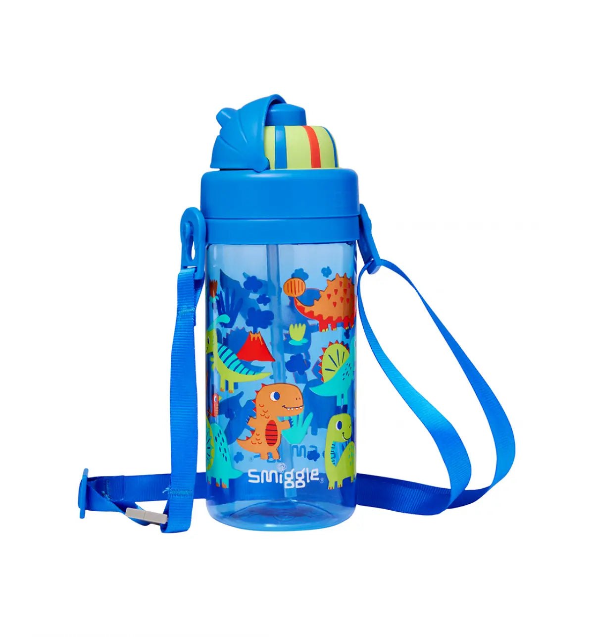 Smiggle - Glide 超小 Dinossi 设计 400 ML 无 BPA 隐藏吸管水壶