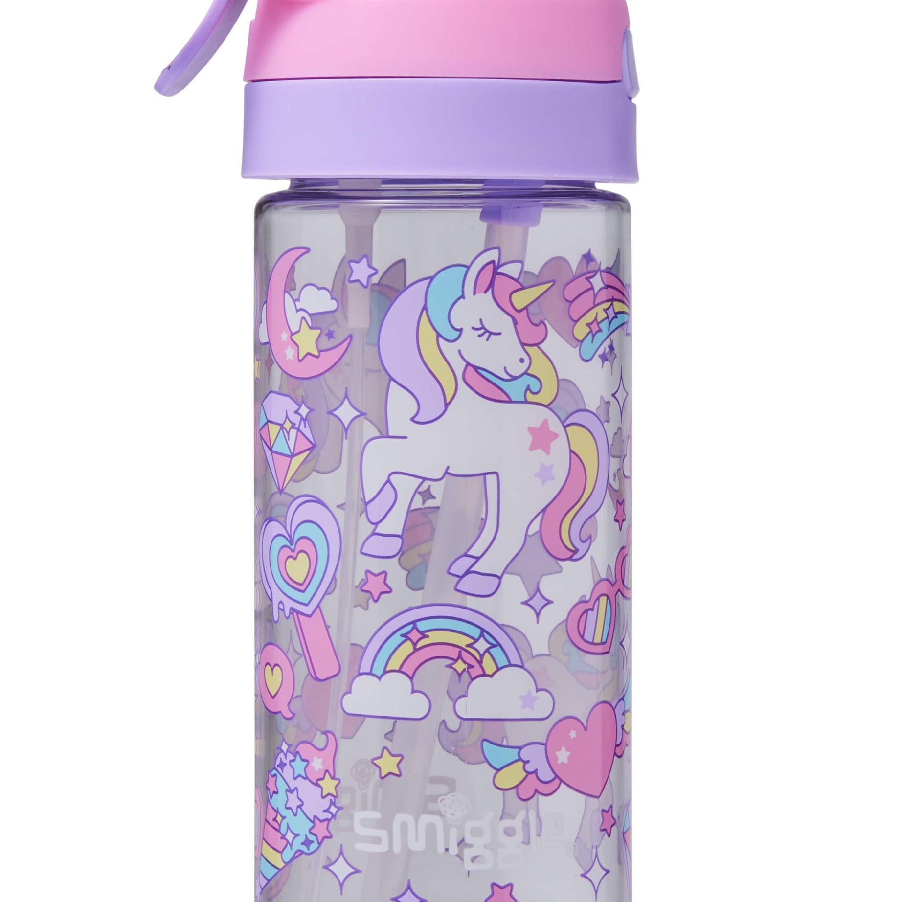 Smiggle - Hali Junior Botella de Agua con Pulverizador 450 ML Libre de BPA