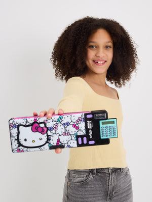 Smiggle - Automatic Pencil Case with Hello Kitty Calculator