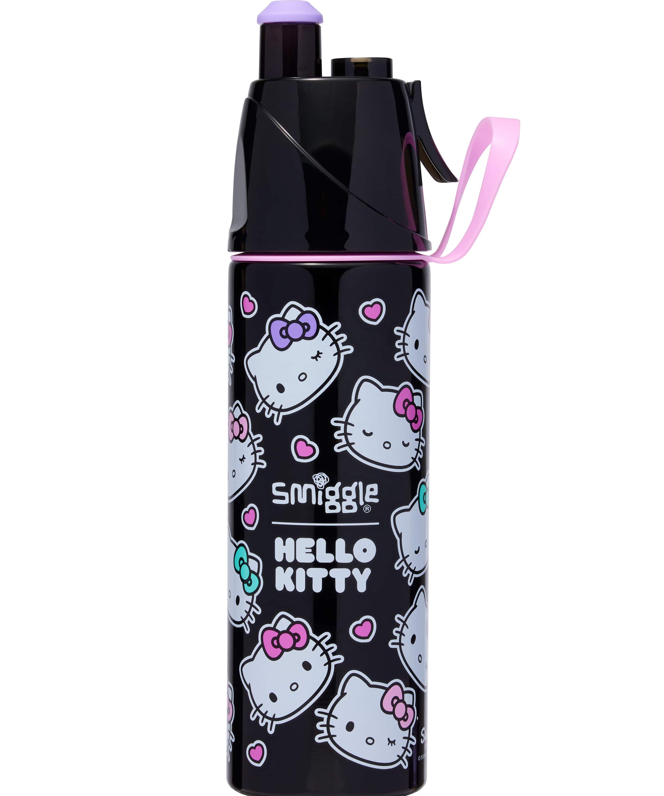 Smiggle - زجاجة ماء من الفولاذ المقاوم للصدأ 500ML برشاش هيلو كيتي