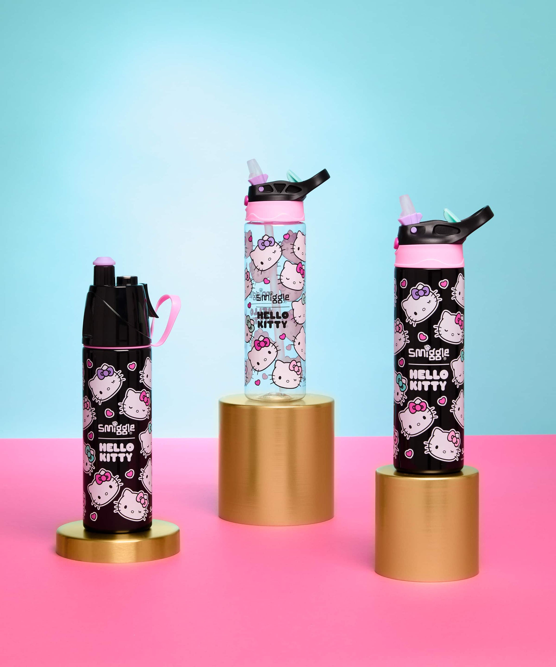 Smiggle - Hello Kitty 喷雾式 500ML 不锈钢水壶