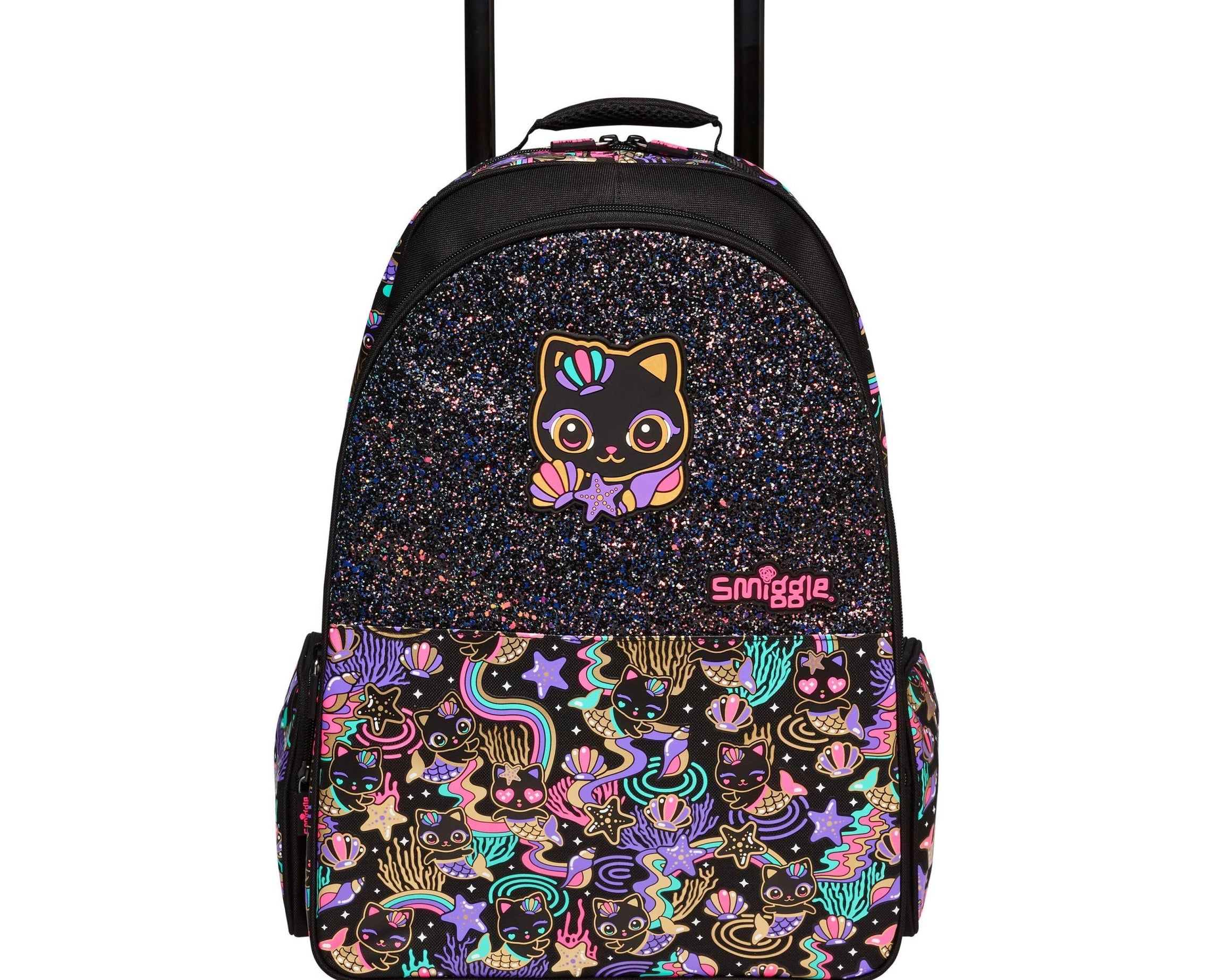 Smiggle - Hey There Sac d'école et de voyage à roulettes lumineux
