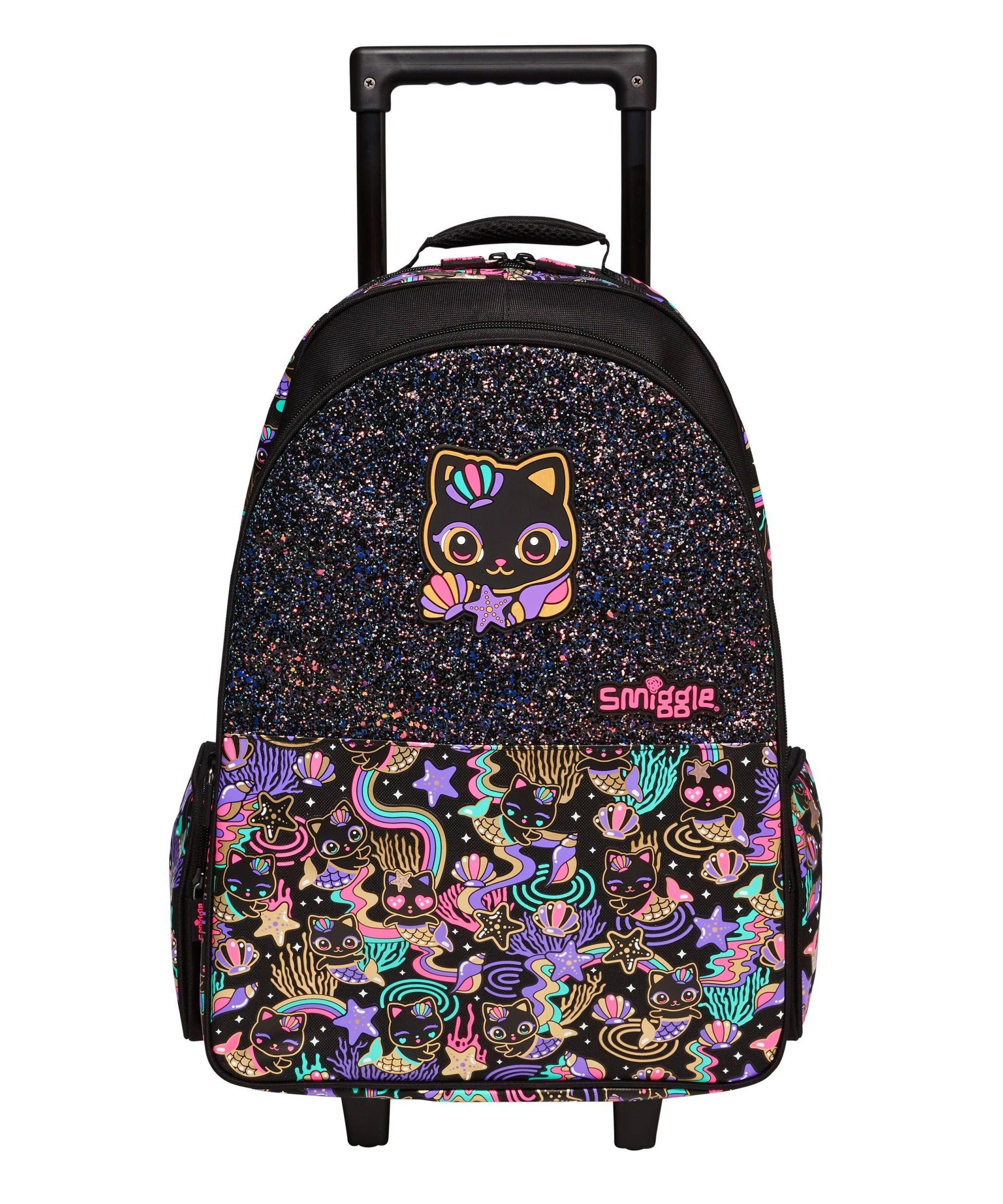 Smiggle - Hey There Mochila Escolar e de Viagem com Rodinhas Iluminadas