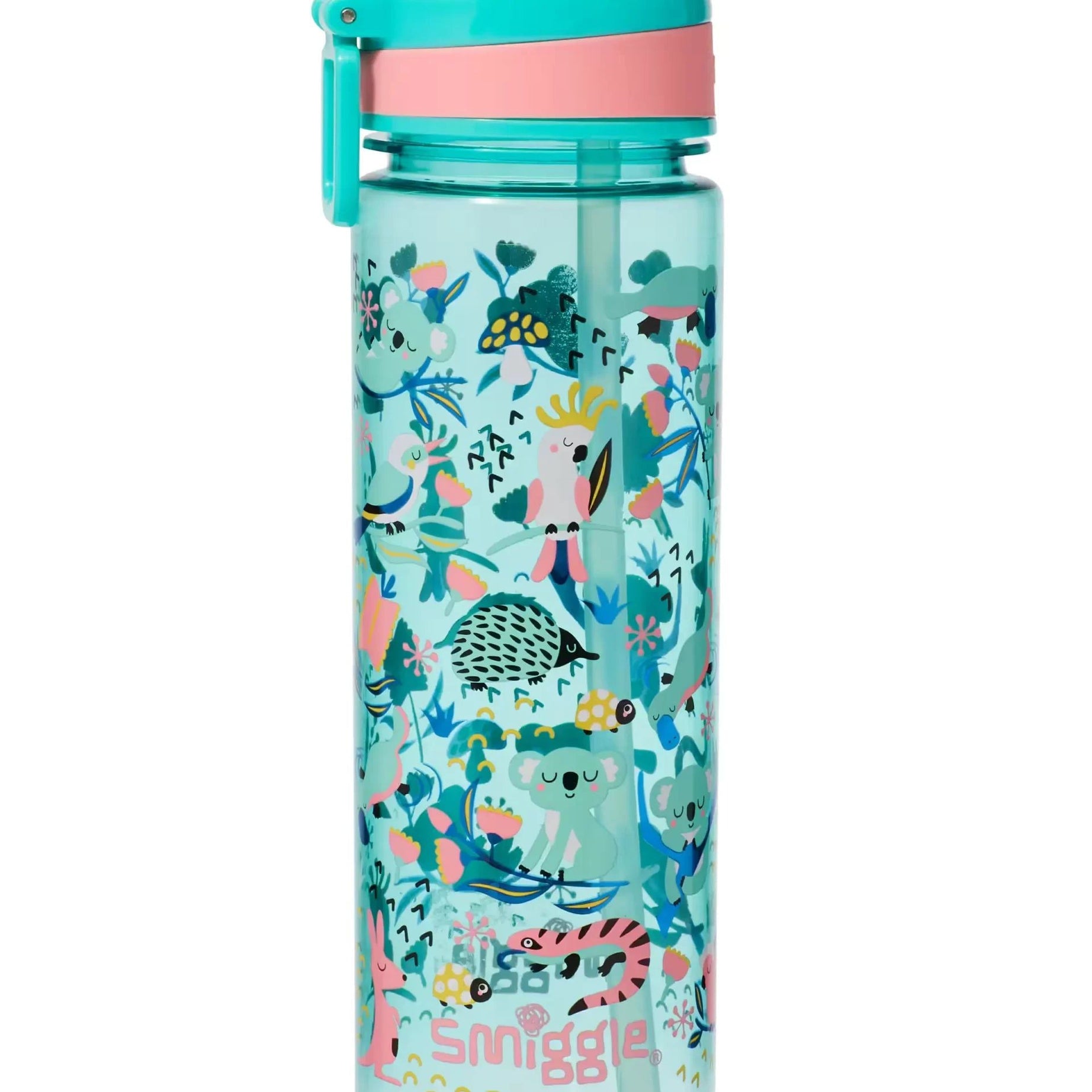 Smiggle - Hi There Pipetli 650ML BPA İçermeyen Suluk - Dinossi