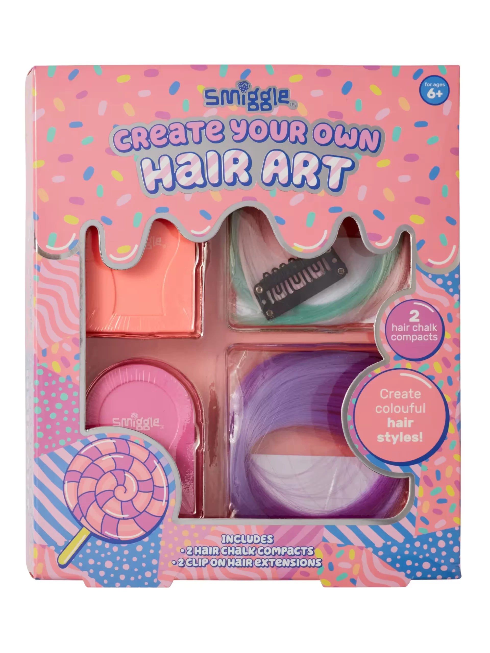 Smiggle - Kendin Yap Saç Sanatı Kiti - Dinossi