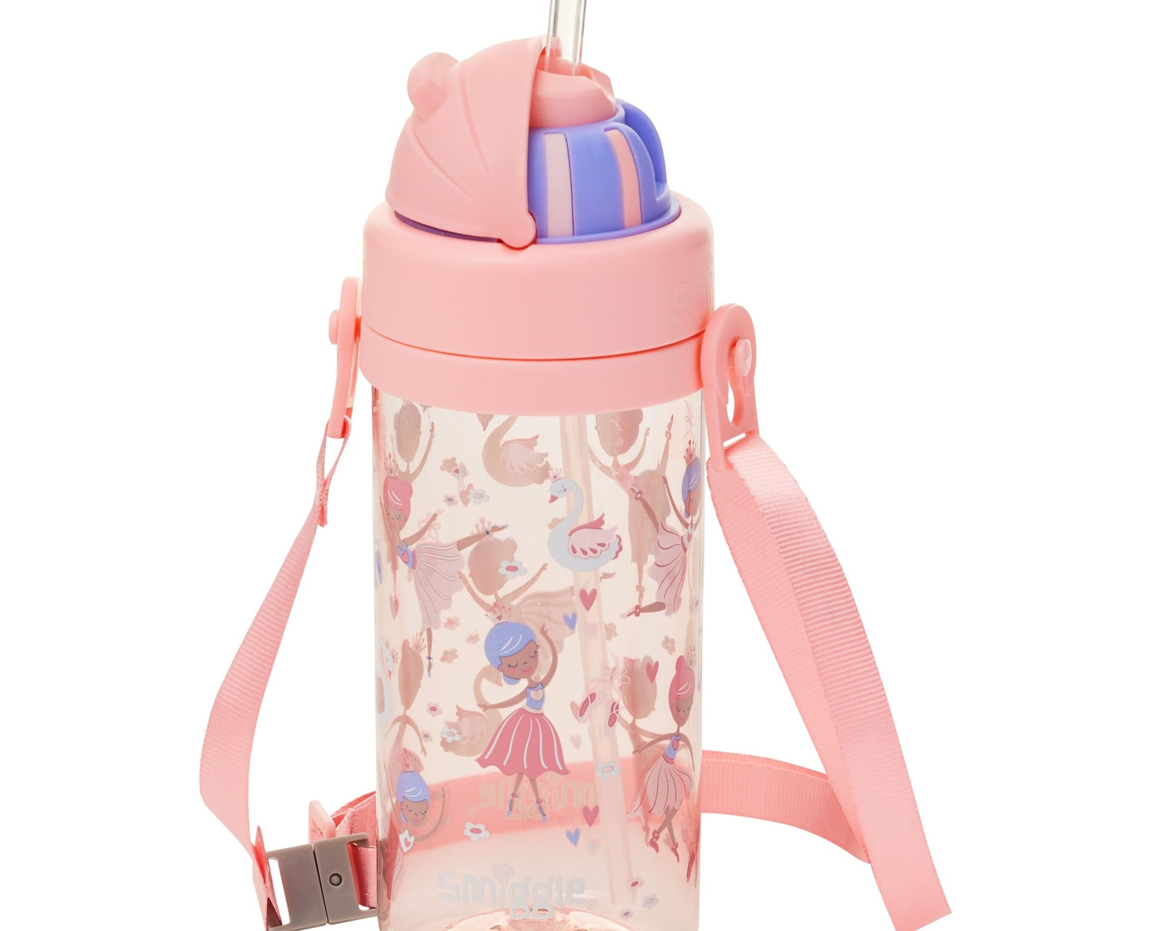 Smiggle - ला ला टिनी टिनी 400 ML BPA मुक्त गुप्त पाइप वाली बोतल