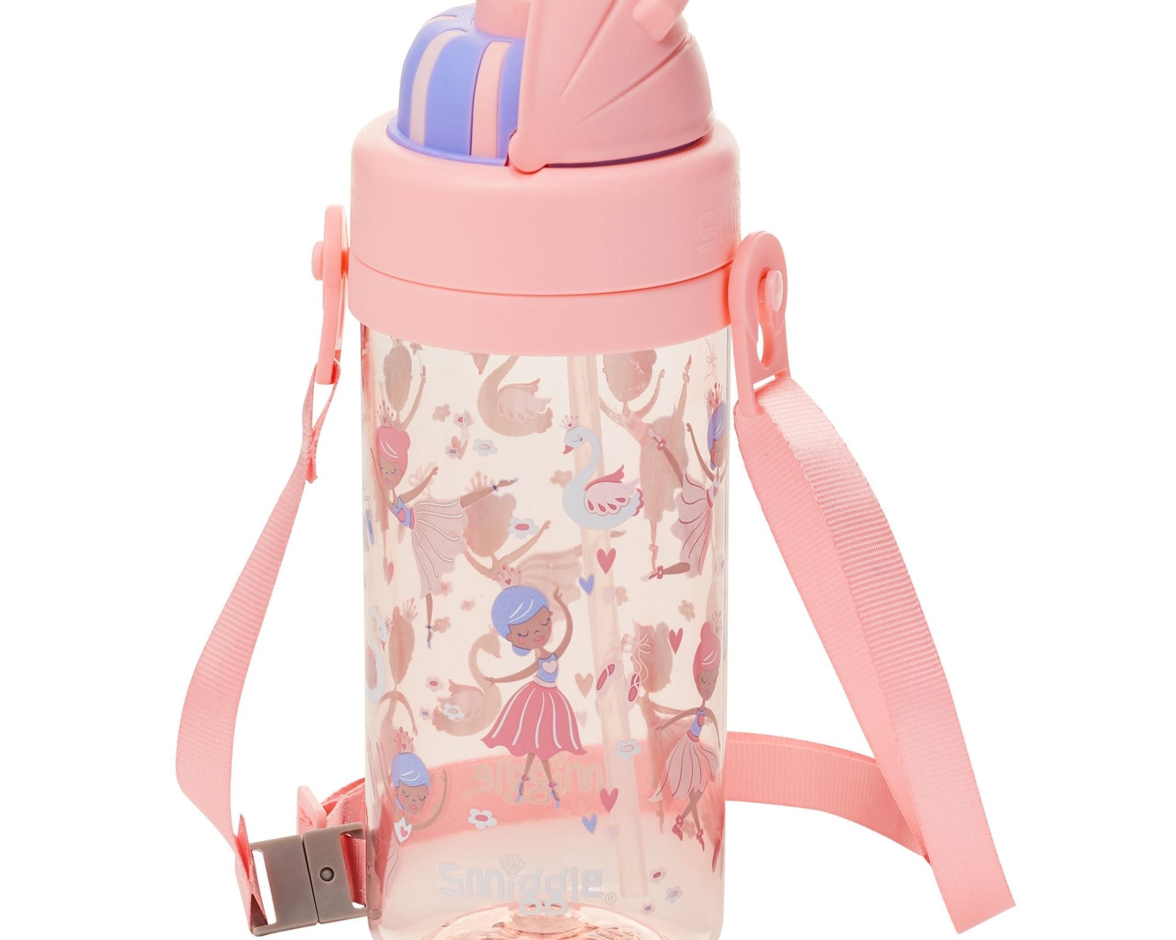 Smiggle - ला ला टिनी टिनी 400 ML BPA मुक्त गुप्त पाइप वाली बोतल