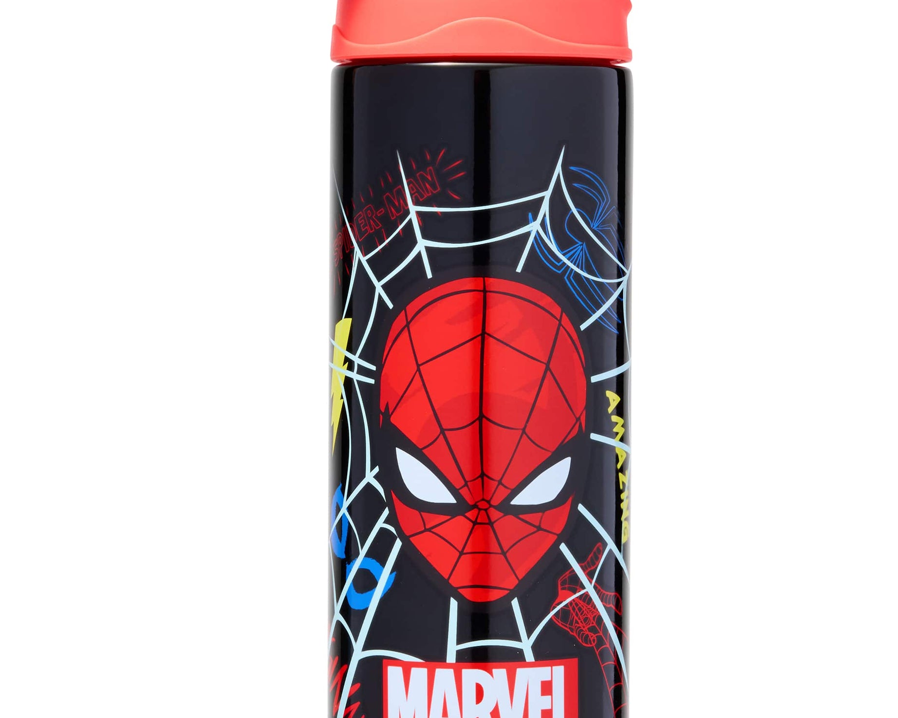 Smiggle - मार्वल स्पाइडरमैन BPA मुक्त ऑटोमैटिक पाइप वाला 650ML पानी की बोतल