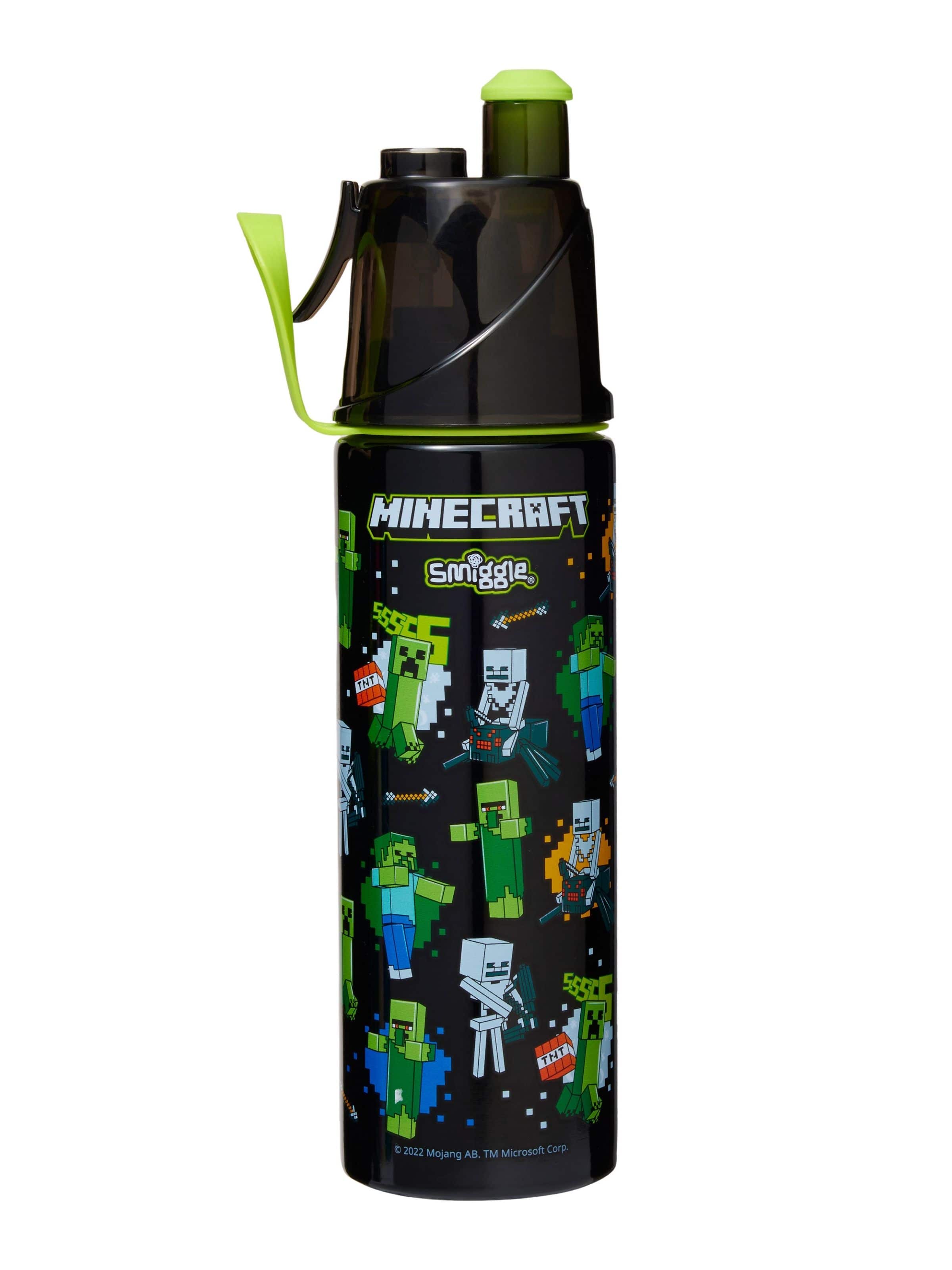 Smiggle - Minecraft 500ML Steel Water Bottle na may Spray