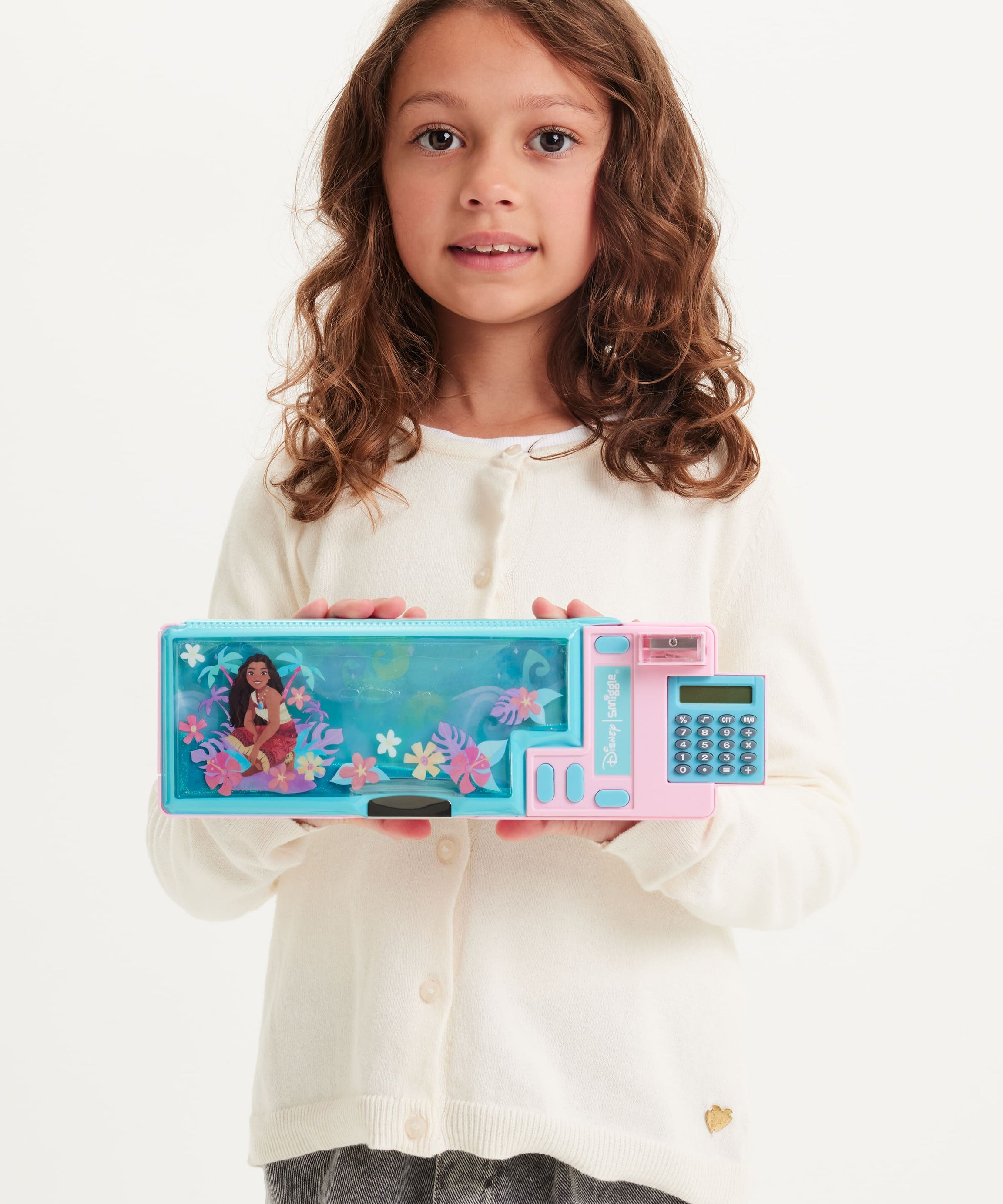 Smiggle - Moana Pencil Case with Calculator and Automatic Mechanism
