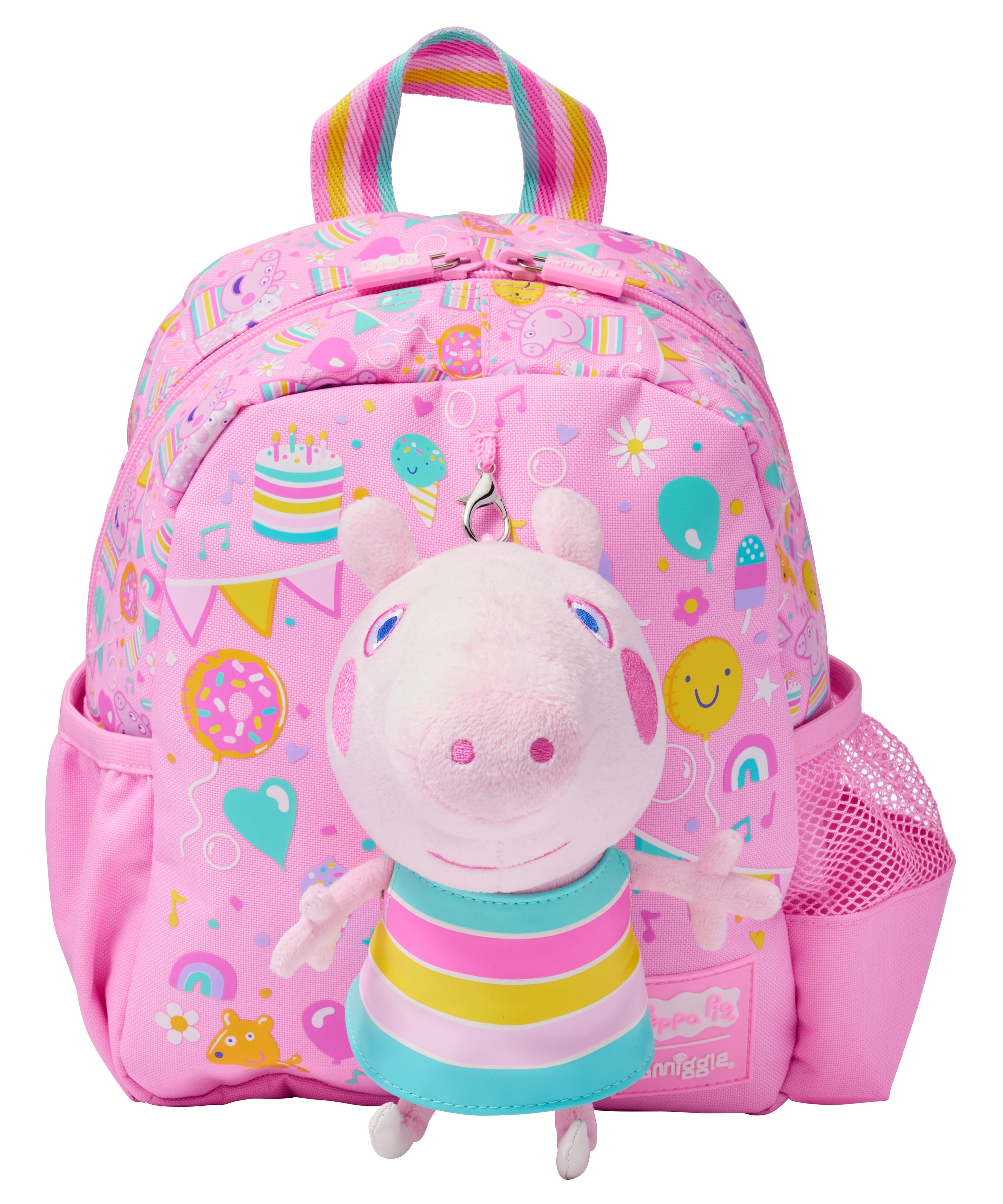 Smiggle - Mochila Escolar com Brinquedo Removível Peppa Pig para Creche