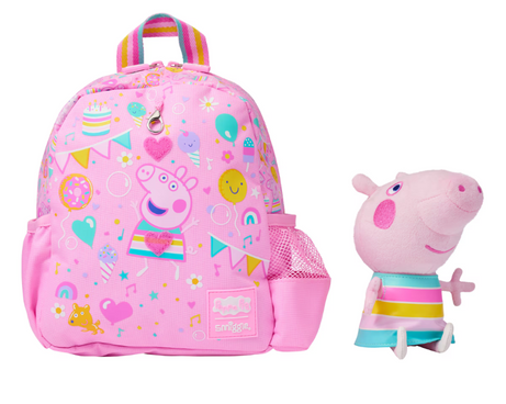 Smiggle - Sac à dos d'école maternelle avec jouet amovible Peppa Pig