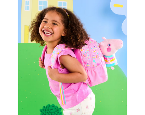 Smiggle - Sac à dos d'école maternelle avec jouet amovible Peppa Pig