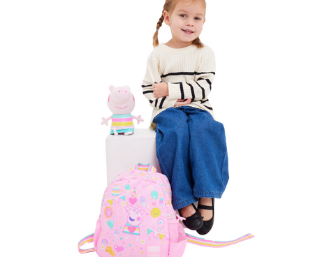 Smiggle - Sac à dos d'école maternelle avec jouet amovible Peppa Pig
