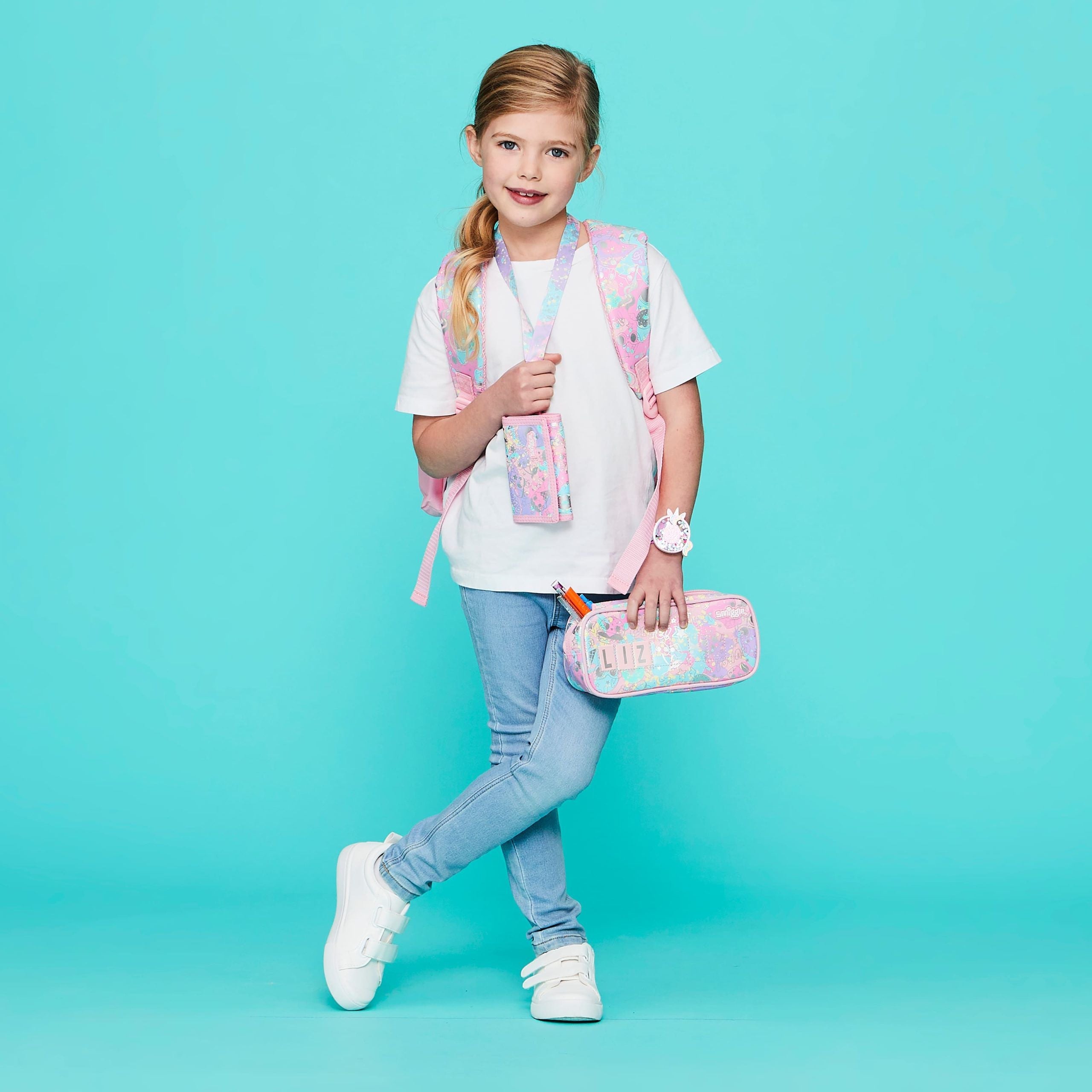 Smiggle - Sky Hi Junior Single Compartment Pencil Case with Name Plate