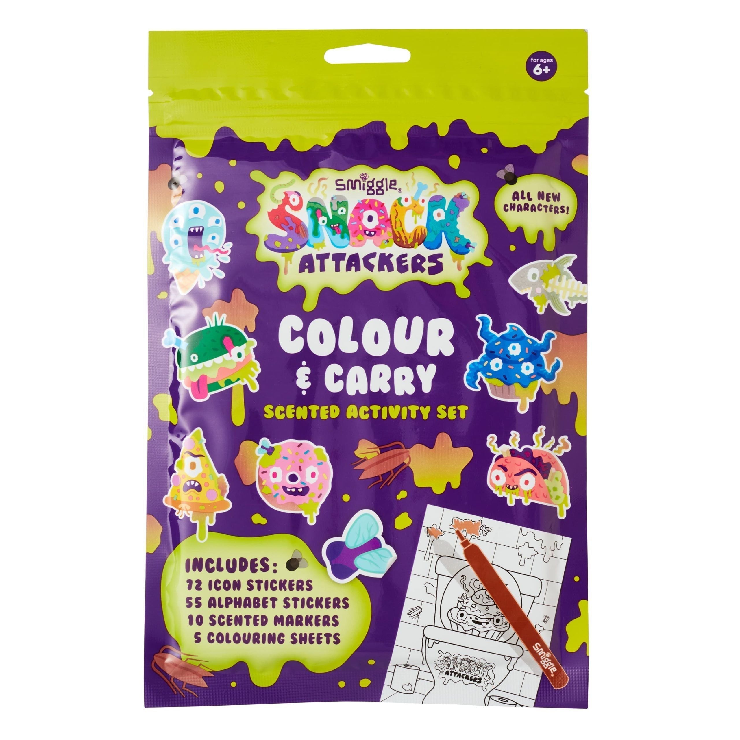 Smiggle - Snack Attackers Mini Boyama Seti