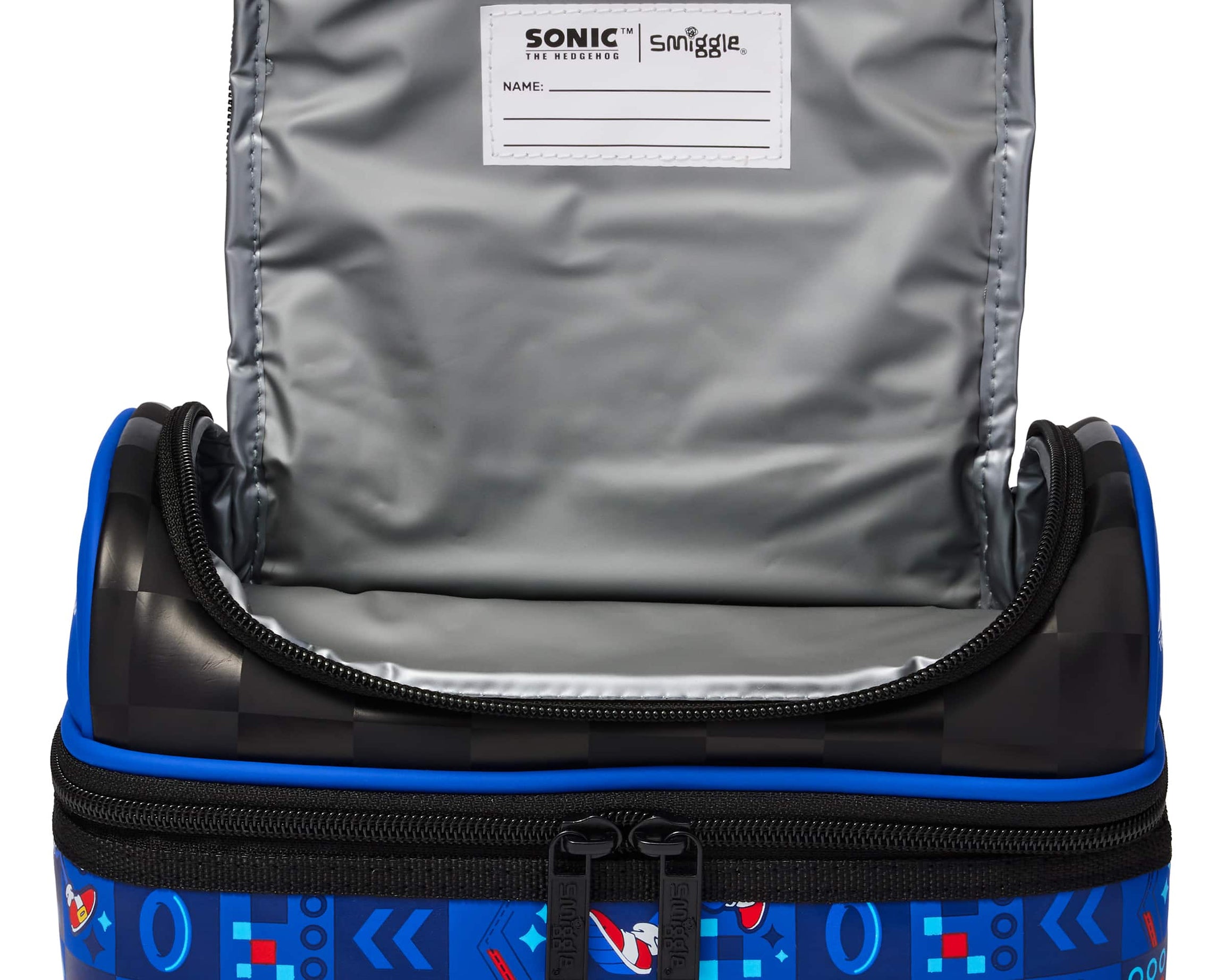 Smiggle - Borsa per il pranzo a doppio strato Sonic