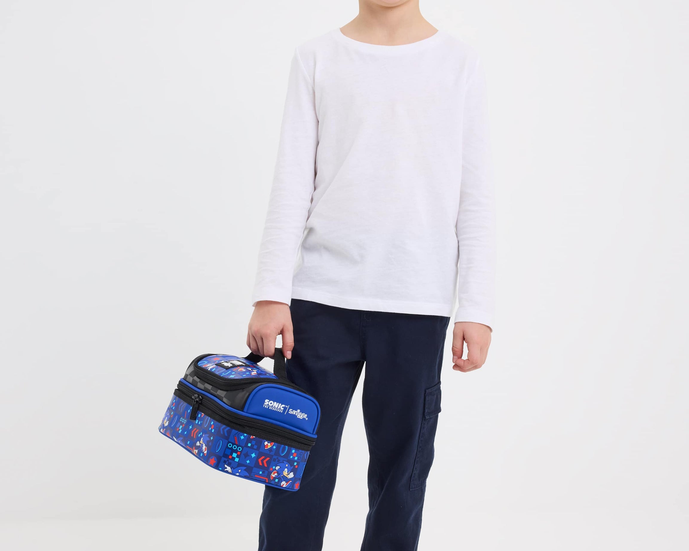 Smiggle - Borsa per il pranzo a doppio strato Sonic