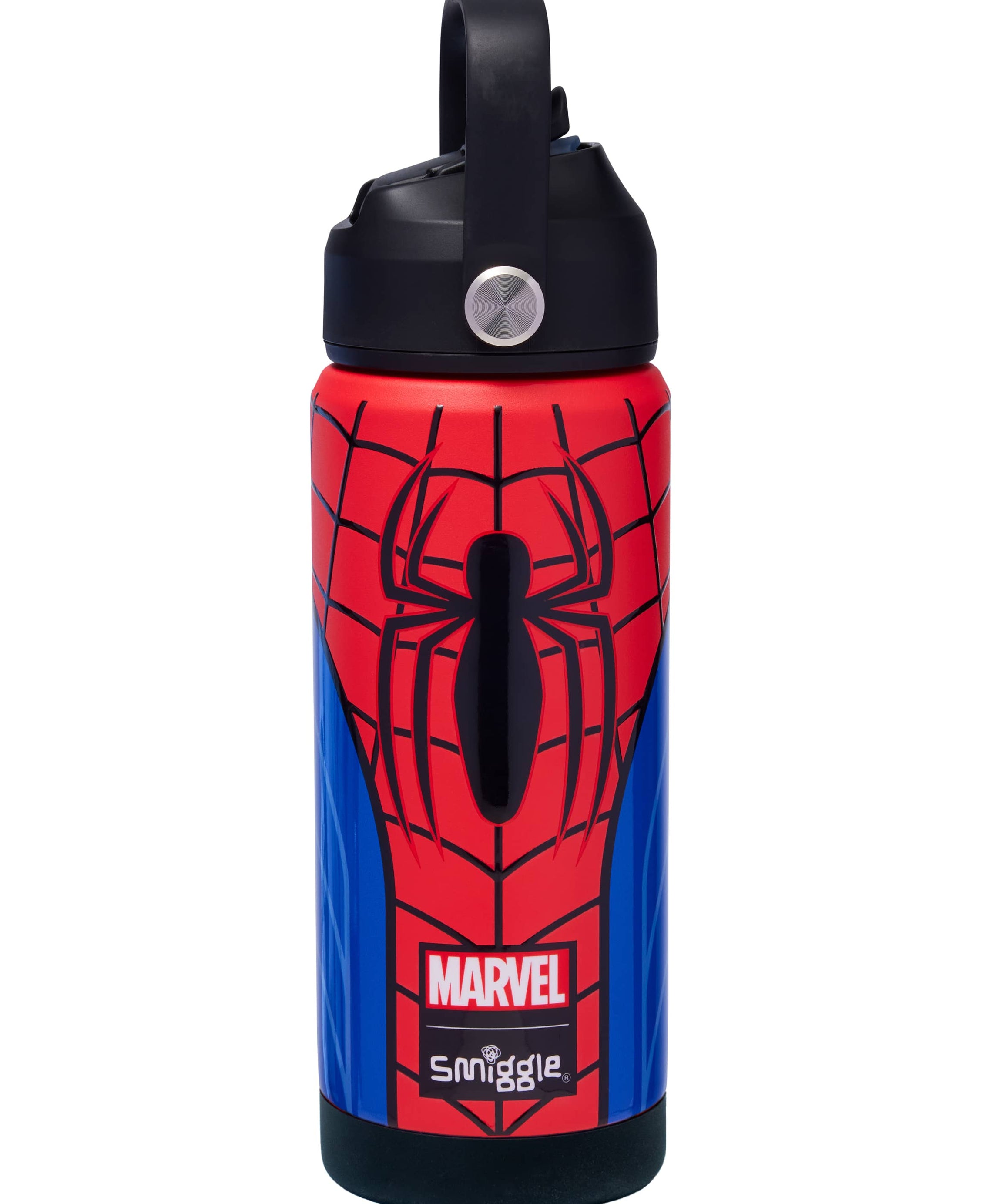 Smiggle - Человек-паук Скрытая трубочка 550ML Стальная матара