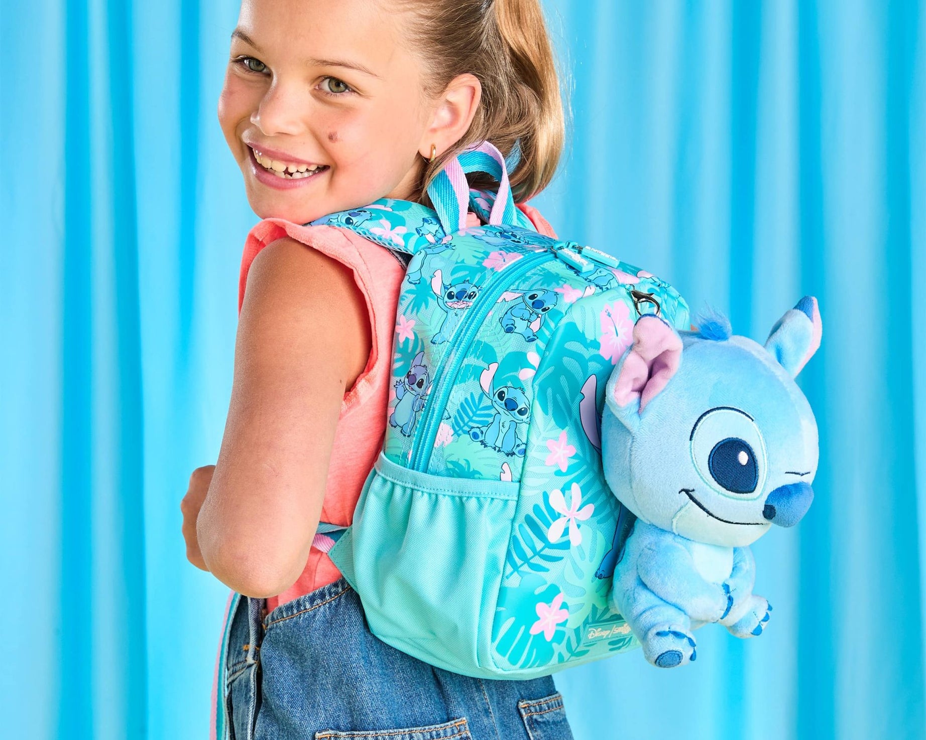 Smiggle - Stitch Çıkarılabilir Oyuncaklı Kreş Okul Sırt Çantası