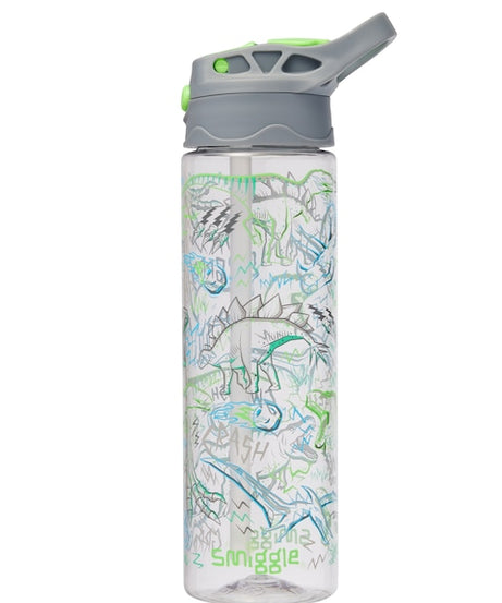 Smiggle - Botella de agua sin BPA con boquilla automática Super Charge 650ML
