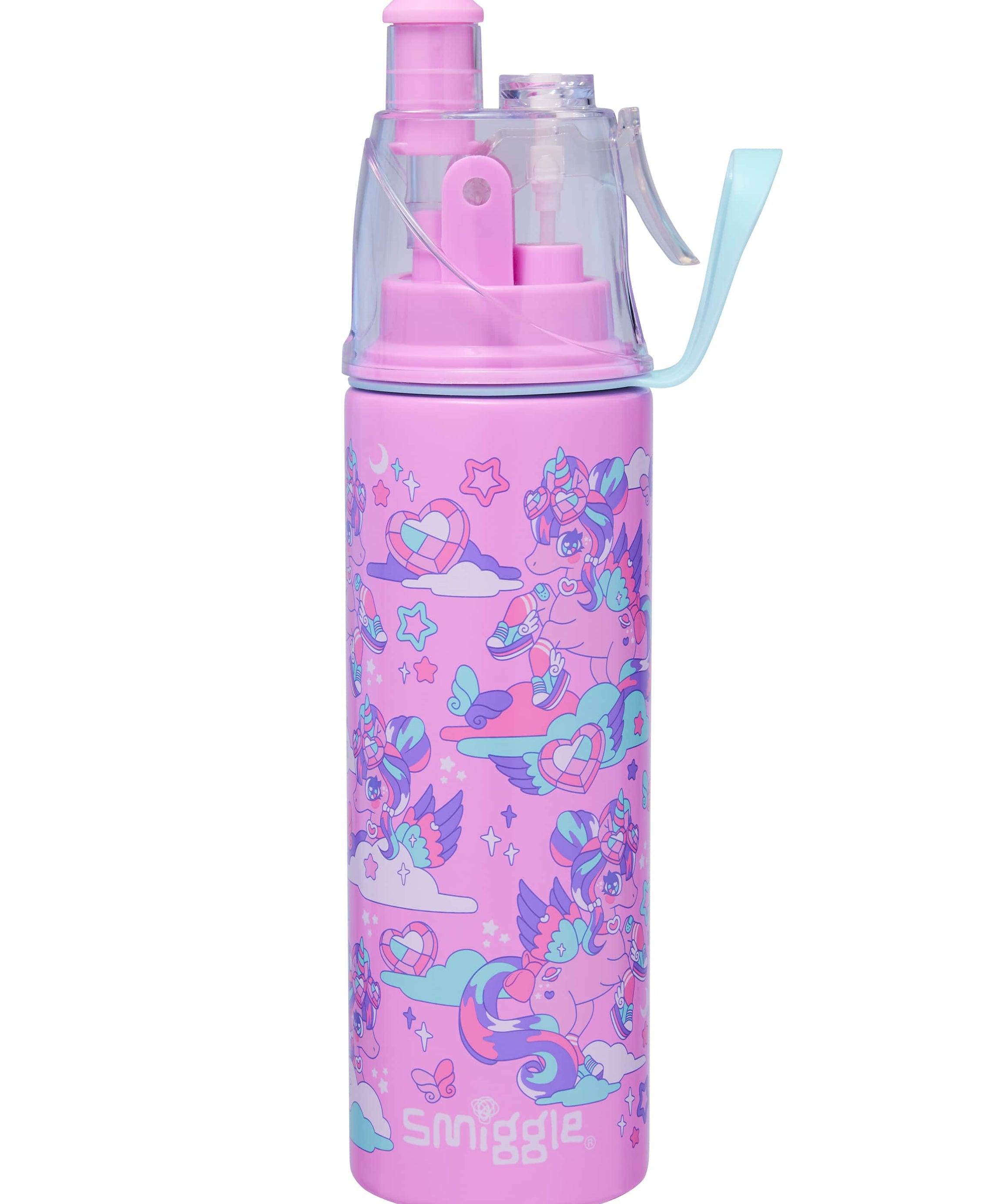 Smiggle - Trailblazer  زجاجة ماء من الفولاذ المقاوم للصدأ بسعة 500ML مع رشاش ماء