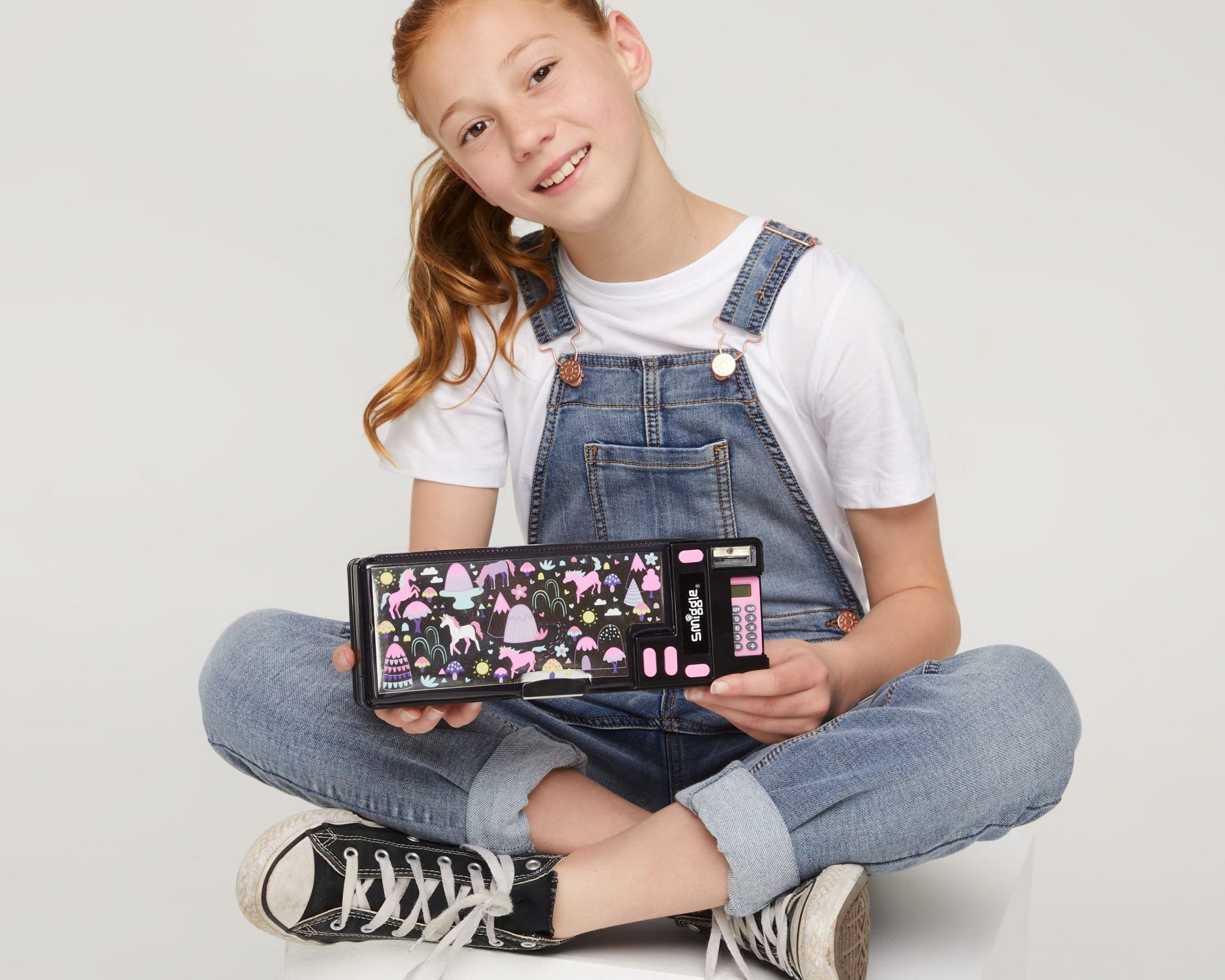 Smiggle - Vibin Hesap Makineli Otomatik Kalem Kutusu - Dinossi