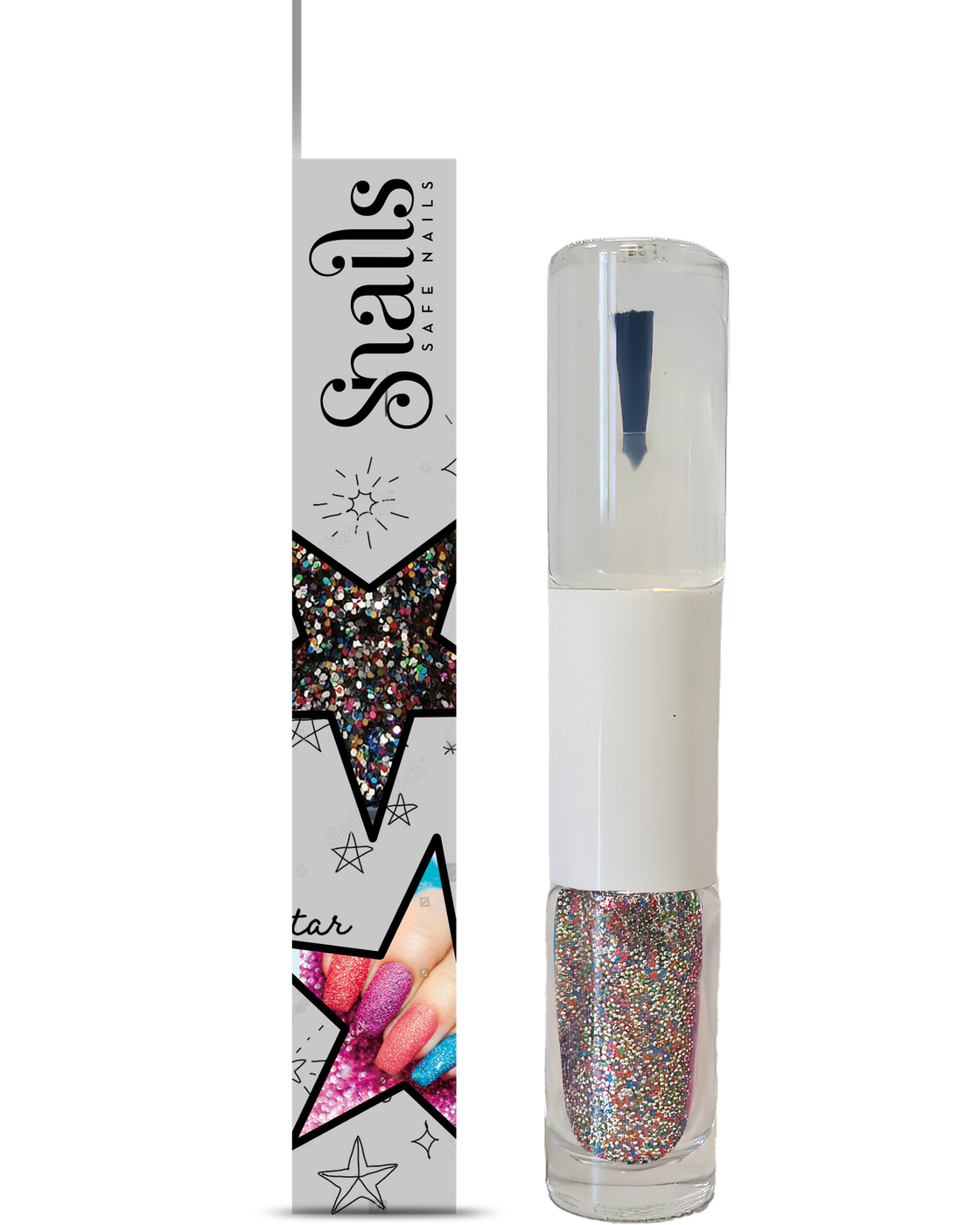 Escargots - Vernis à Ongles Simili - Poussière Multicolore