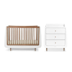 SnuzKot 2 Piece Nursery Furniture Set - The Natural Edit - Walnut-Nursery Sets-Walnut-No Mattress | Natural Baby Shower