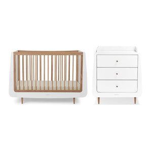 SnuzKot 2 Piece Nursery Furniture Set - The Natural Edit - Oak-Nursery Sets-Oak-No Mattress | Natural Baby Shower