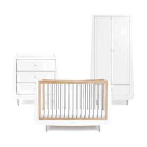 SnuzKot Skandi 3 Piece Nursery Furniture Set - Grey-Nursery Sets-Grey-No Mattress | Natural Baby Shower