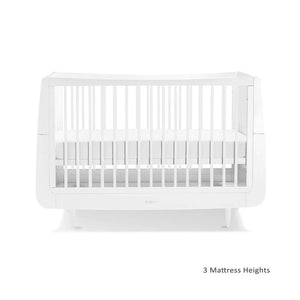 SnuzKot Skandi 3 Piece Nursery Furniture Set - White-Nursery Sets-White-No Mattress | Natural Baby Shower