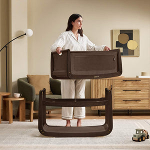 SnuzPod 5 Bedside Crib - Chocolate-Bedside Cribs-Chocolate-Crib | Natural Baby Shower