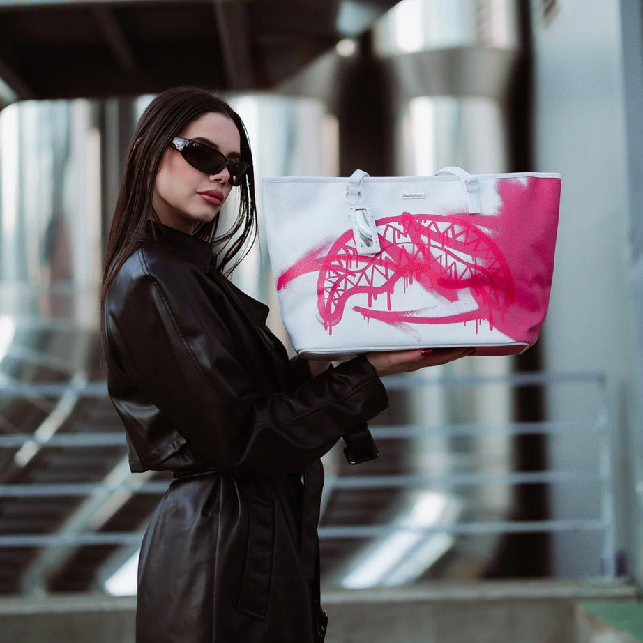 Sprayground - Stürmische Rosa Weiße Tragetasche für die Schulter