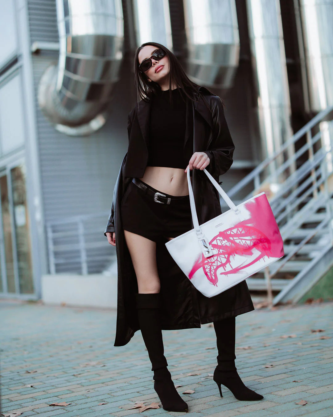Sprayground - Storm Pink White Tote Umhängetasche