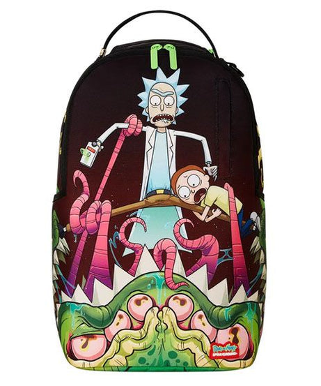 Sprayground - R,ck Ve Morty Alıen Mouth Yarim Sharkmouth Dlxr Sırt Çantası