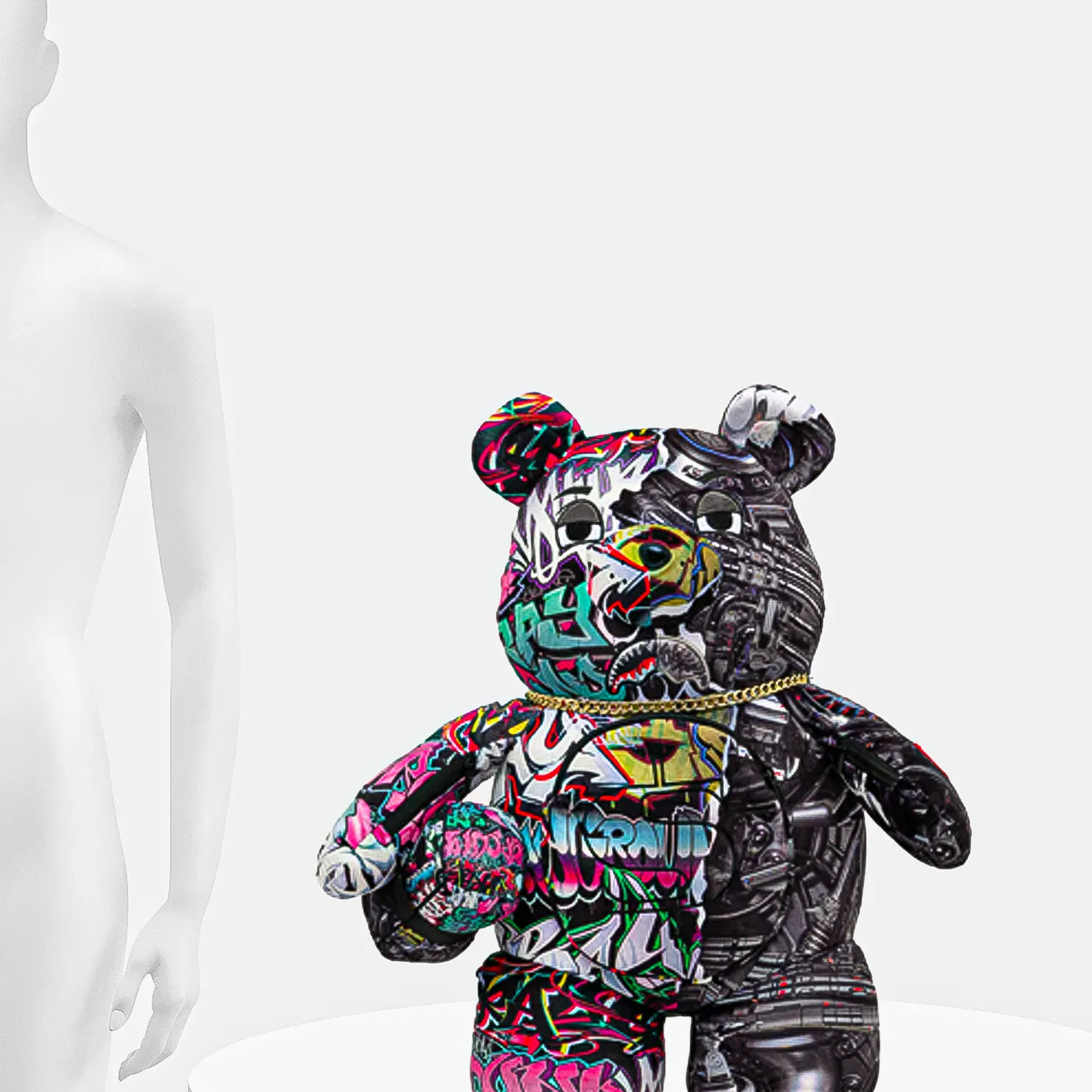 Sprayground - Ruksak Split Cybershark Para Ayısı Teddy