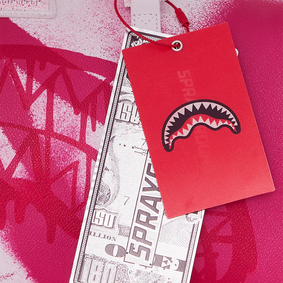 Sprayground - Borsa a Mano e a Spalla Rosa e Bianca Storm