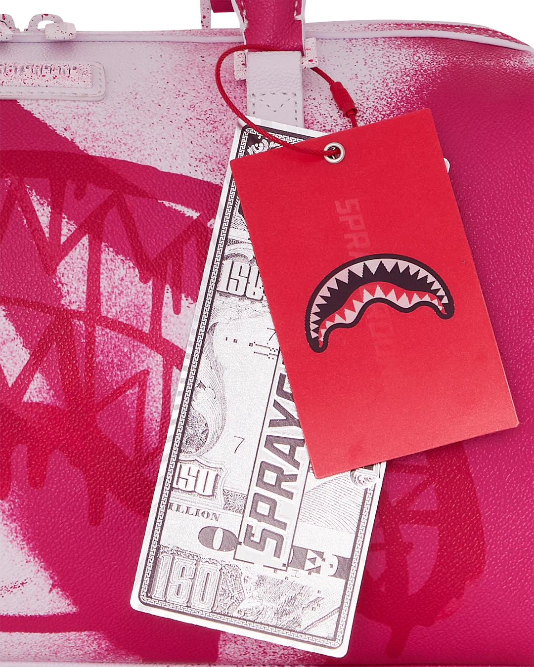 Sprayground - Borsa a Mano e a Spalla Rosa e Bianca Storm