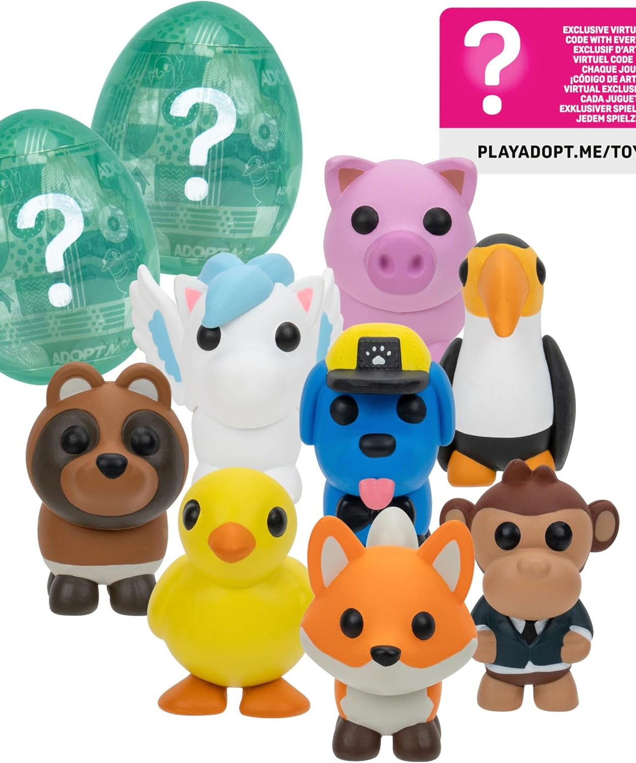 Squishmallows - Adopt Me! Serie 2 Set da 10 Figure Giocattolo di Animali Domestici Misteriosi